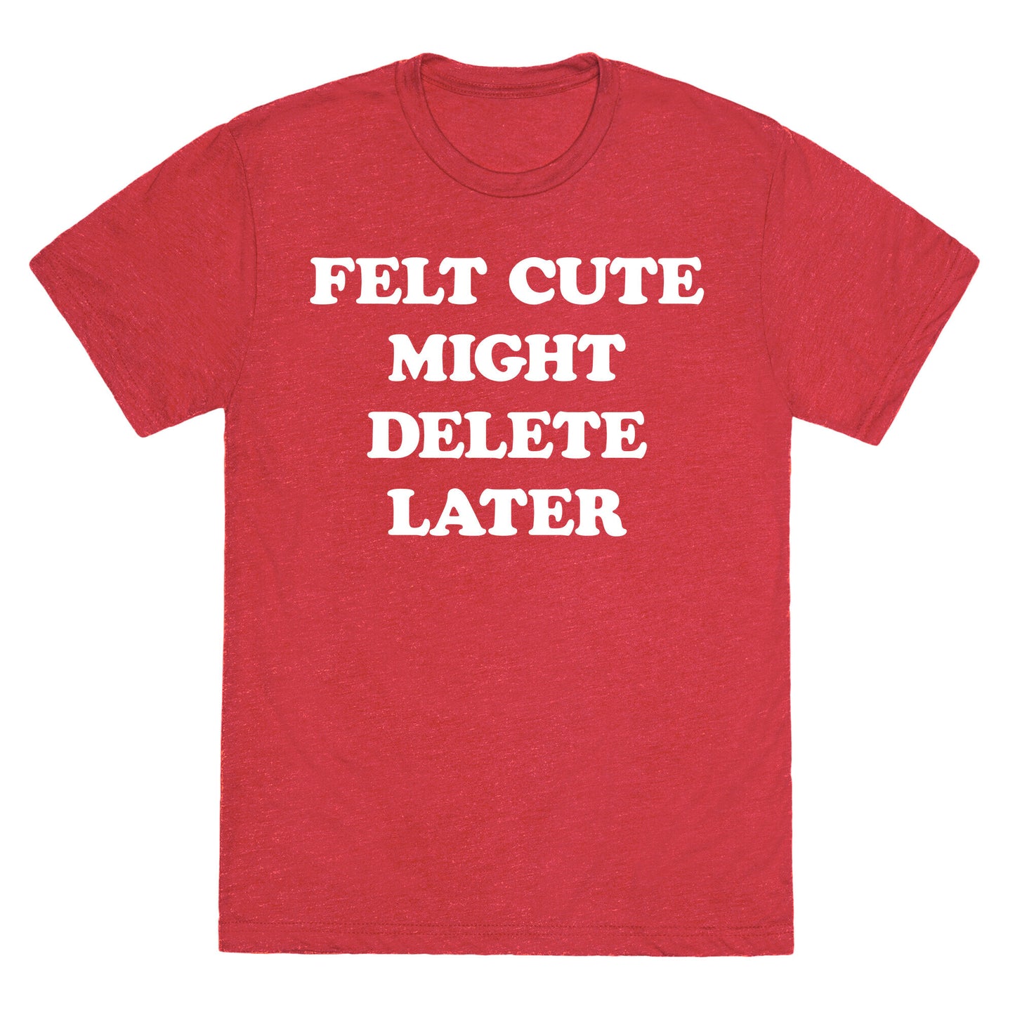 Felt Cute Might Delete Later Unisex Triblend Tee