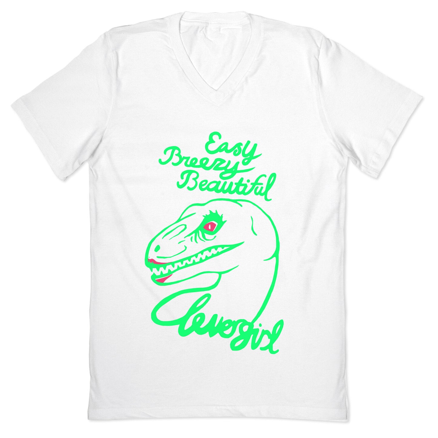 Easy Breezy Beautiful, Clever Girl Velociraptor V-Neck