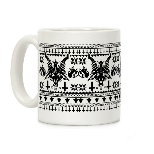 Baphomet Ugly Christmas Sweater Coffee Mug