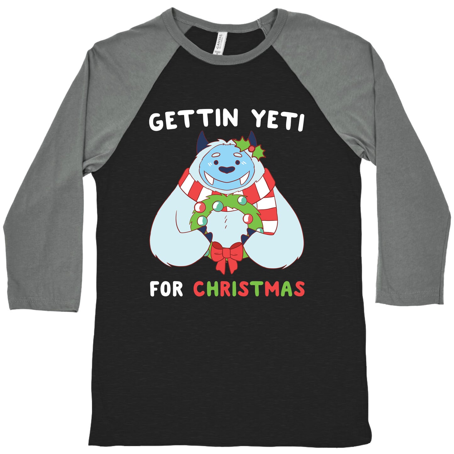 Gettin' Yeti for Christmas Baseball Tee