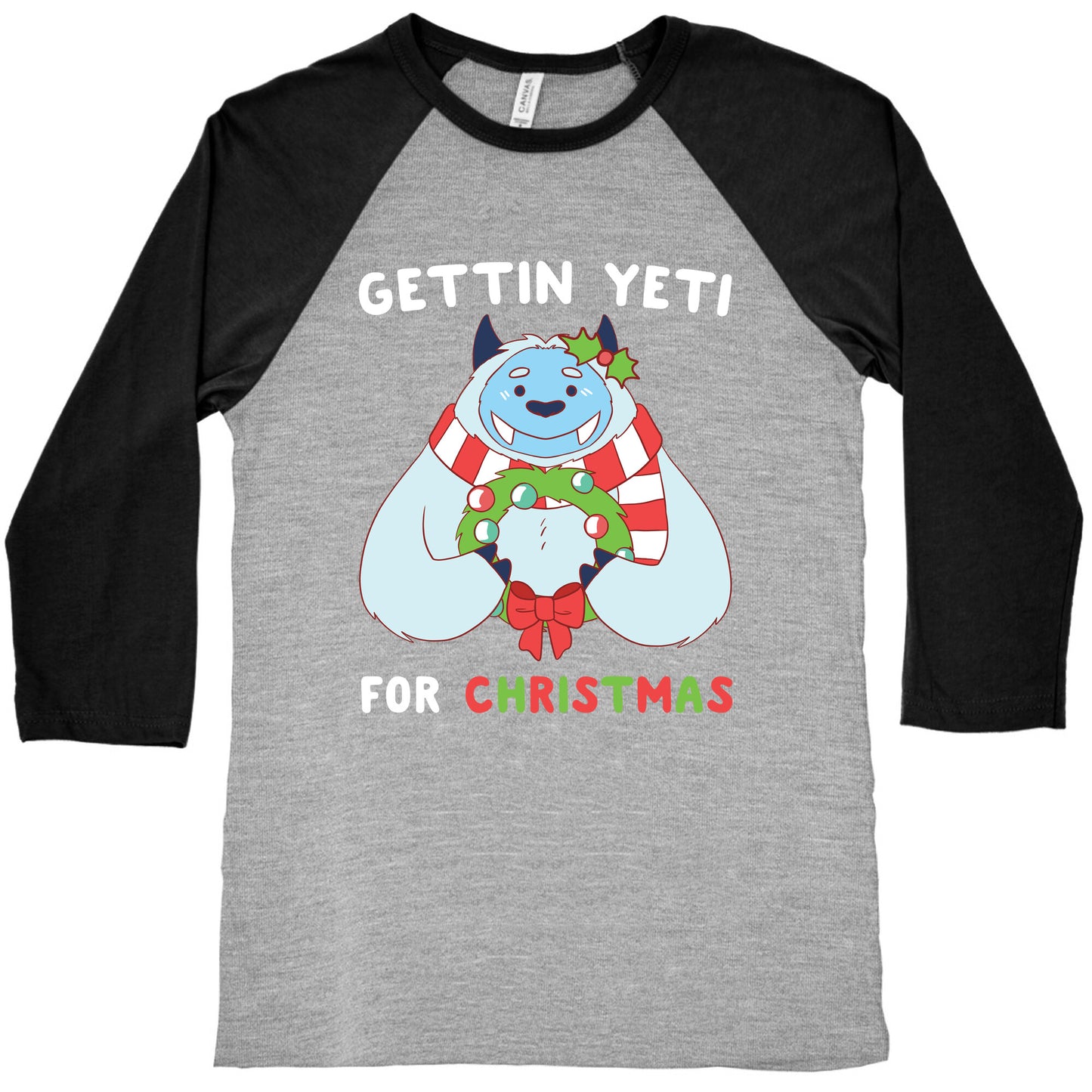 Gettin' Yeti for Christmas Baseball Tee