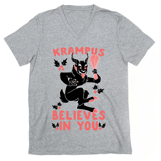 Krampus Believes in You V-Neck