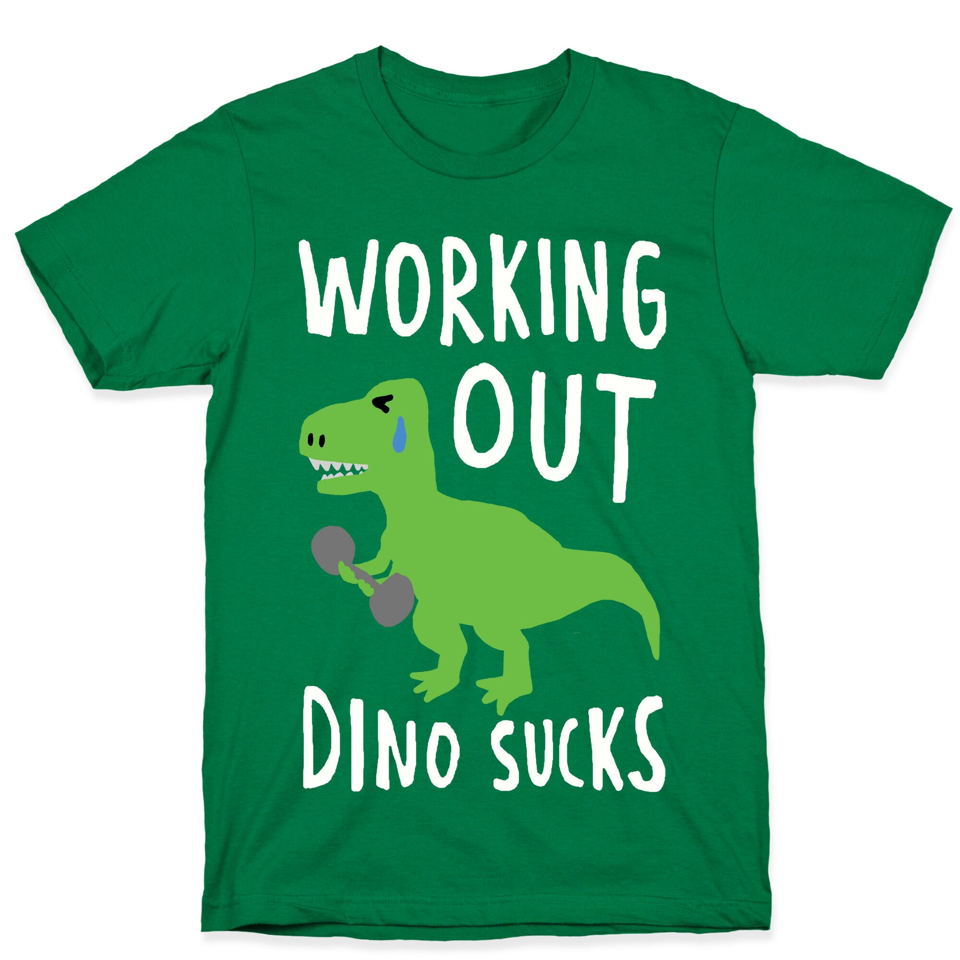 Working Out Dino Sucks Dinosaur T-Shirt