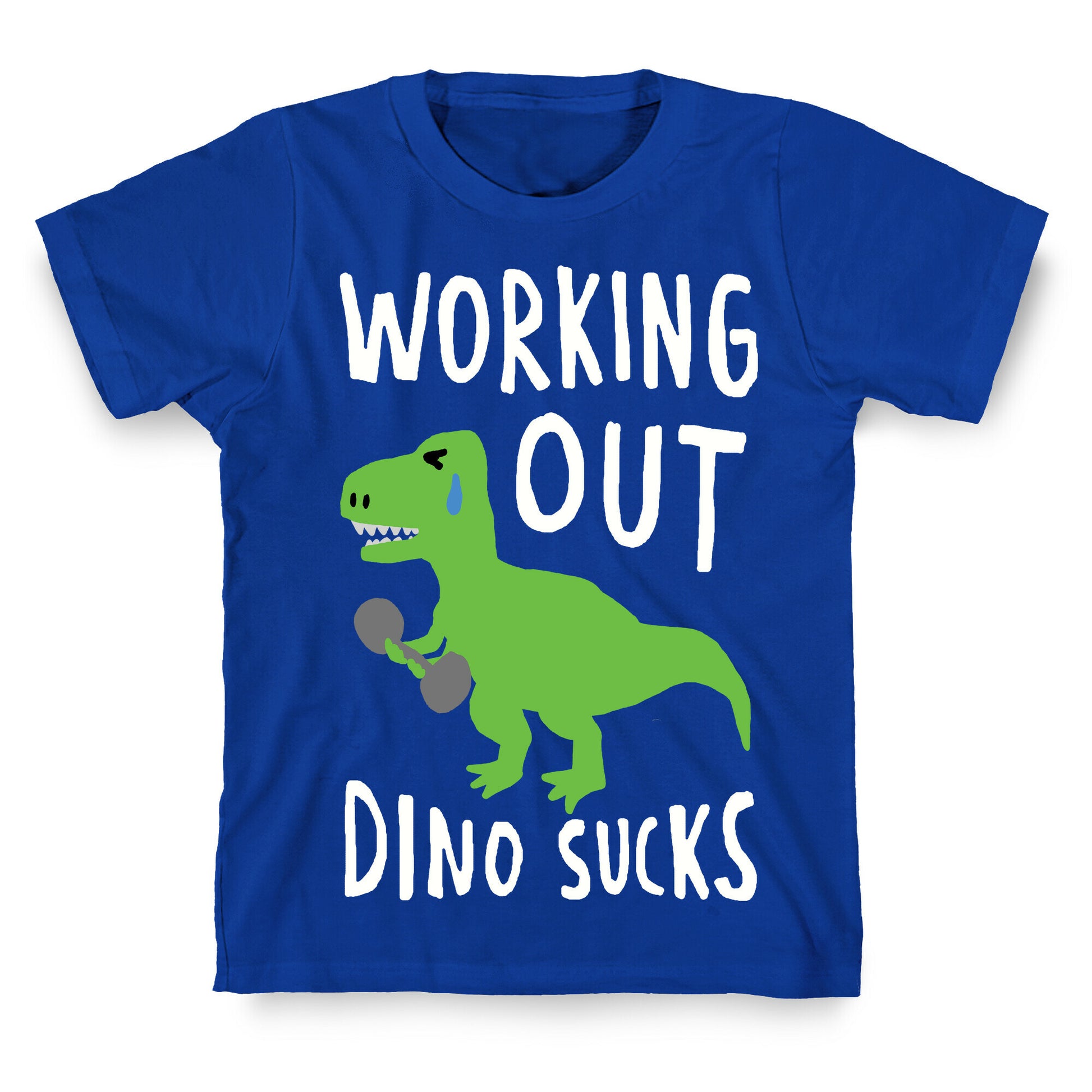 Working Out Dino Sucks Dinosaur T-Shirt