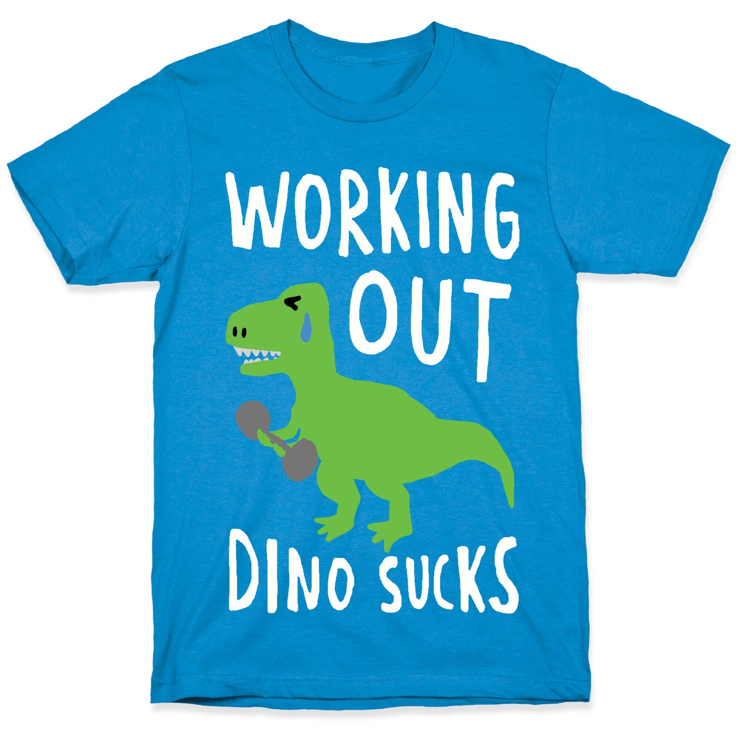Working Out Dino Sucks Dinosaur T-Shirt