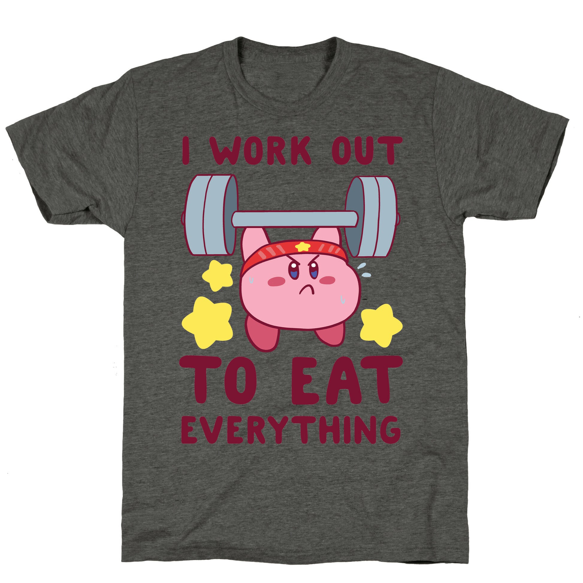 I Work Out to Eat Everything (Kirby) Unisex Triblend Tee