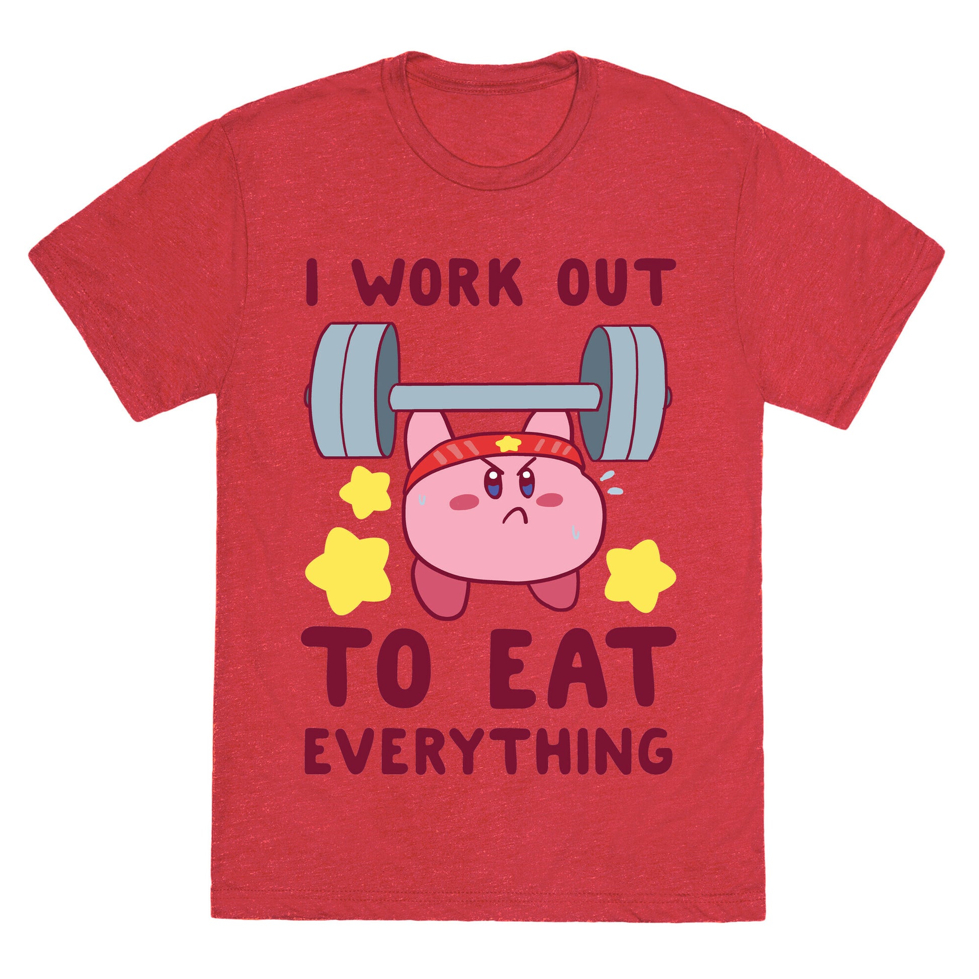 I Work Out to Eat Everything (Kirby) Unisex Triblend Tee