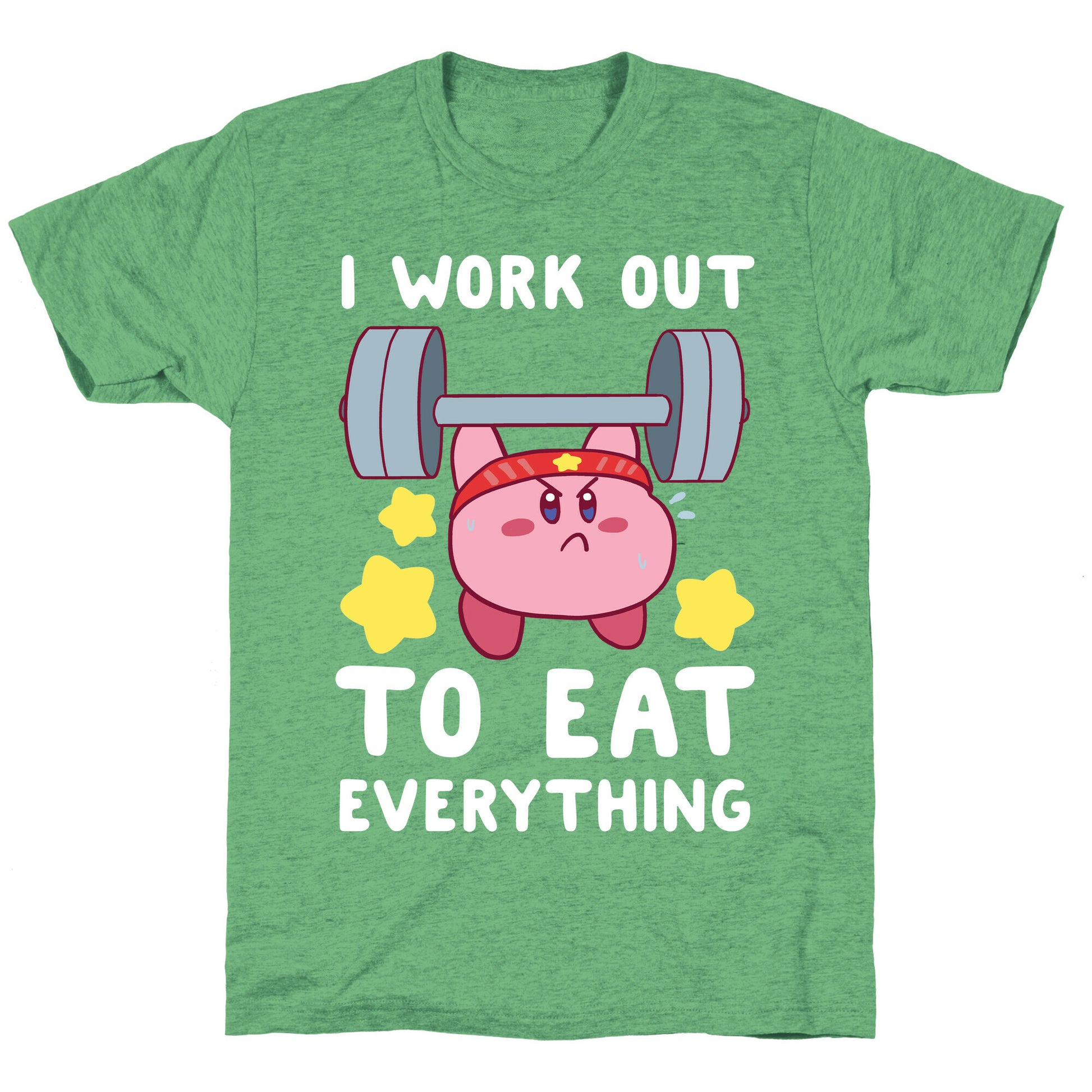 I Work Out to Eat Everything (Kirby) Unisex Triblend Tee