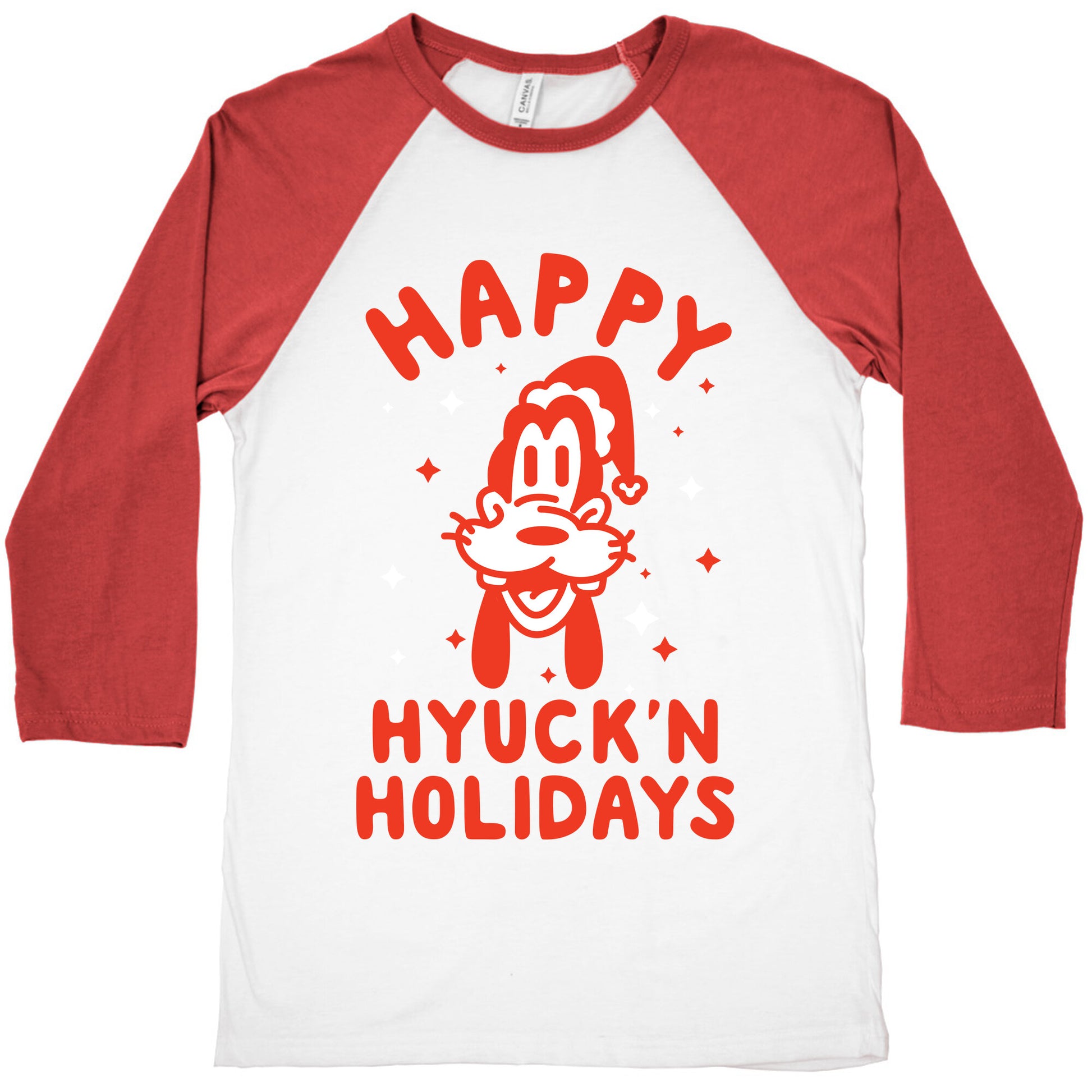 Happy Hyuck'N Holidays Goofy Parody Baseball Tee
