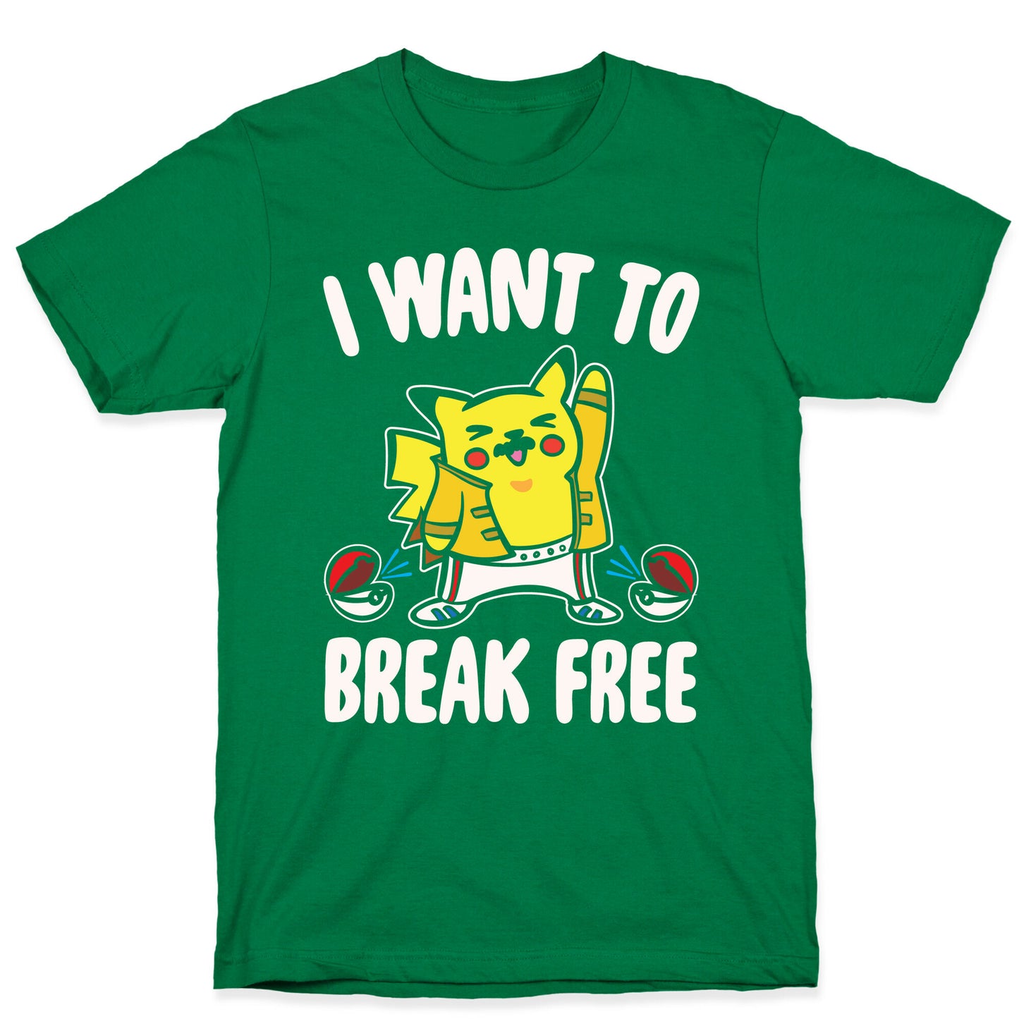 I Want To Break Free Parody White Print T-Shirt