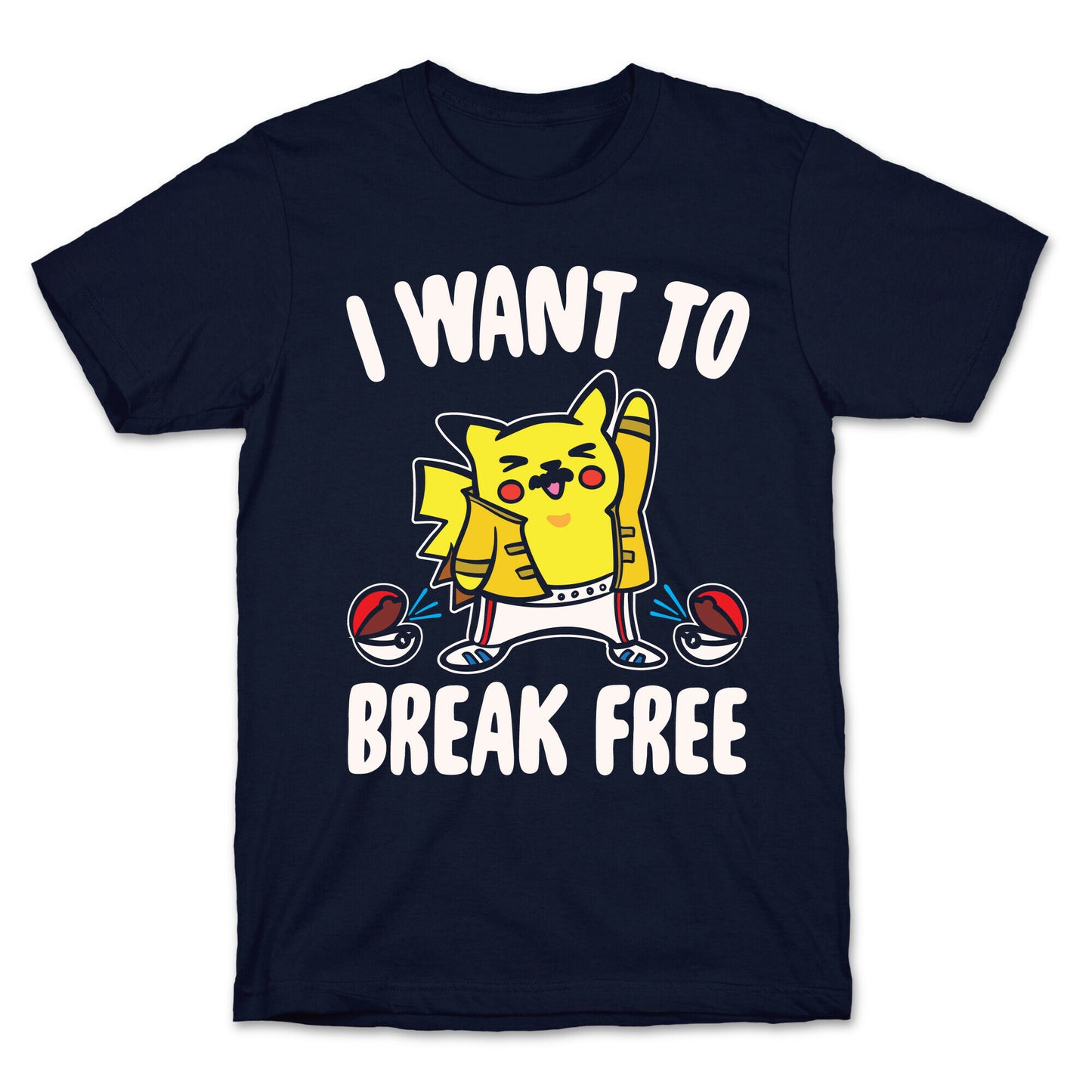 I Want To Break Free Parody White Print T-Shirt