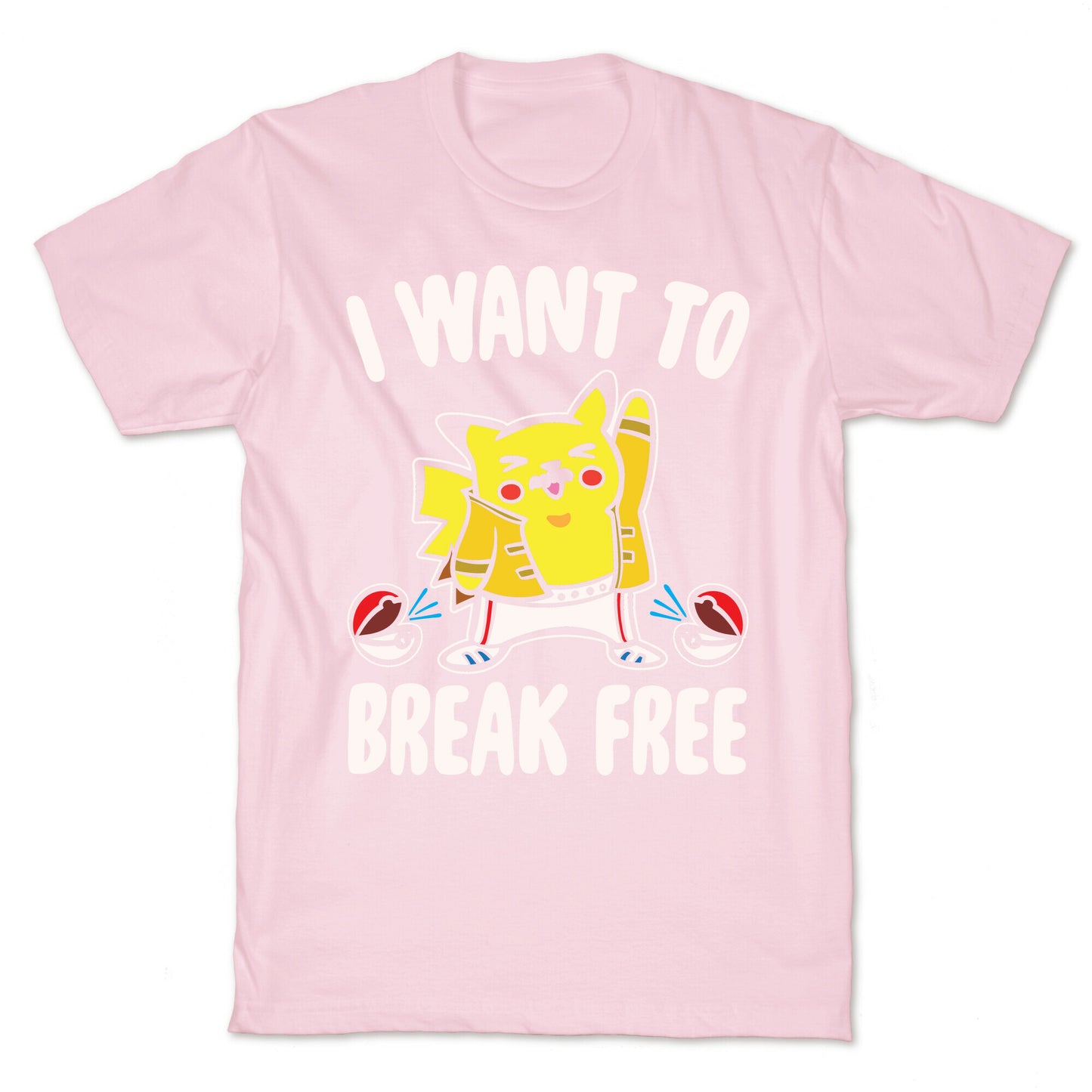 I Want To Break Free Parody White Print T-Shirt