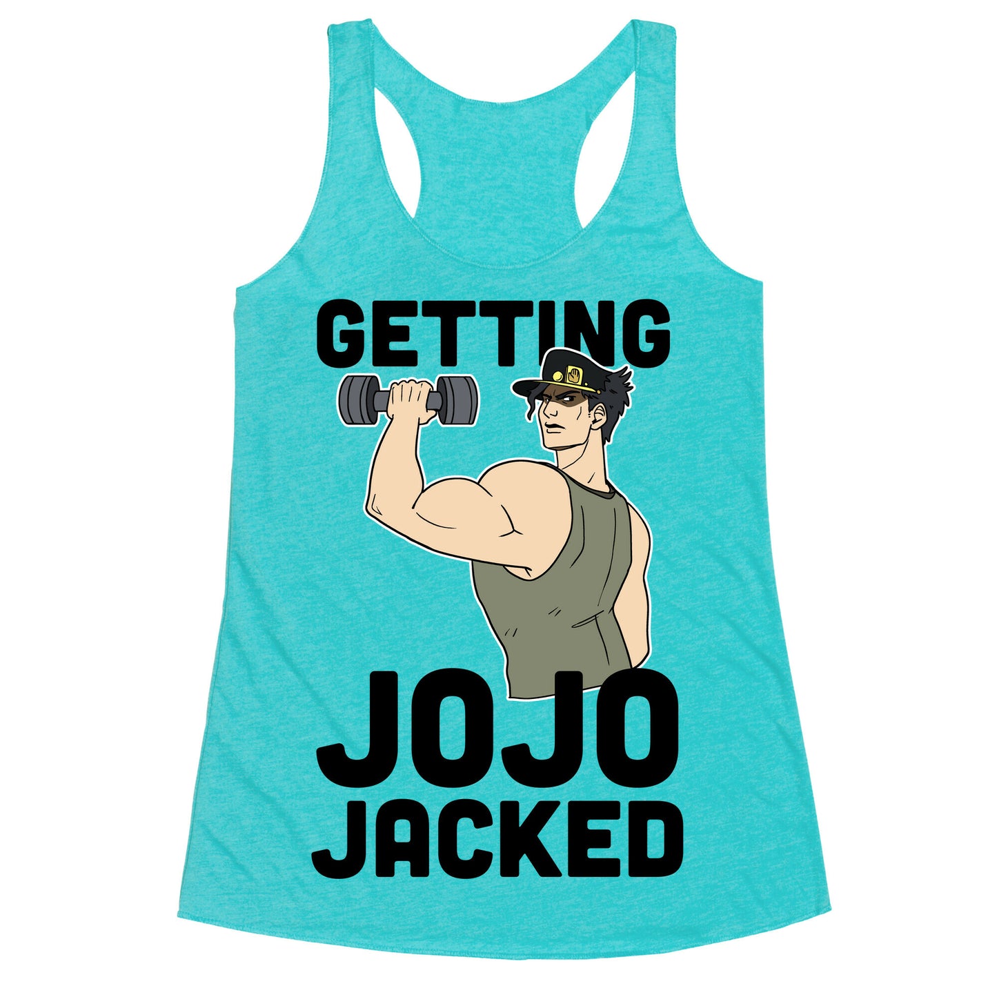 Getting Jojo-Jacked Racerback Tank