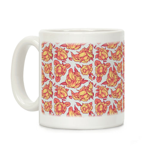 Floral Penis Orange Coffee Mug