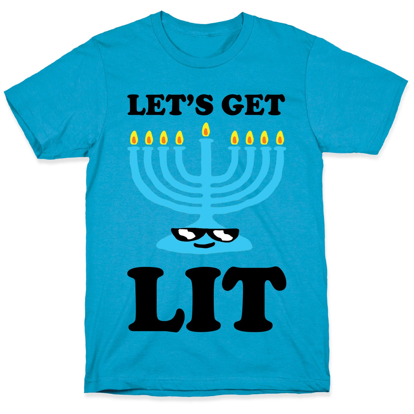 Let's Get Lit Menorah Unisex Triblend Tee