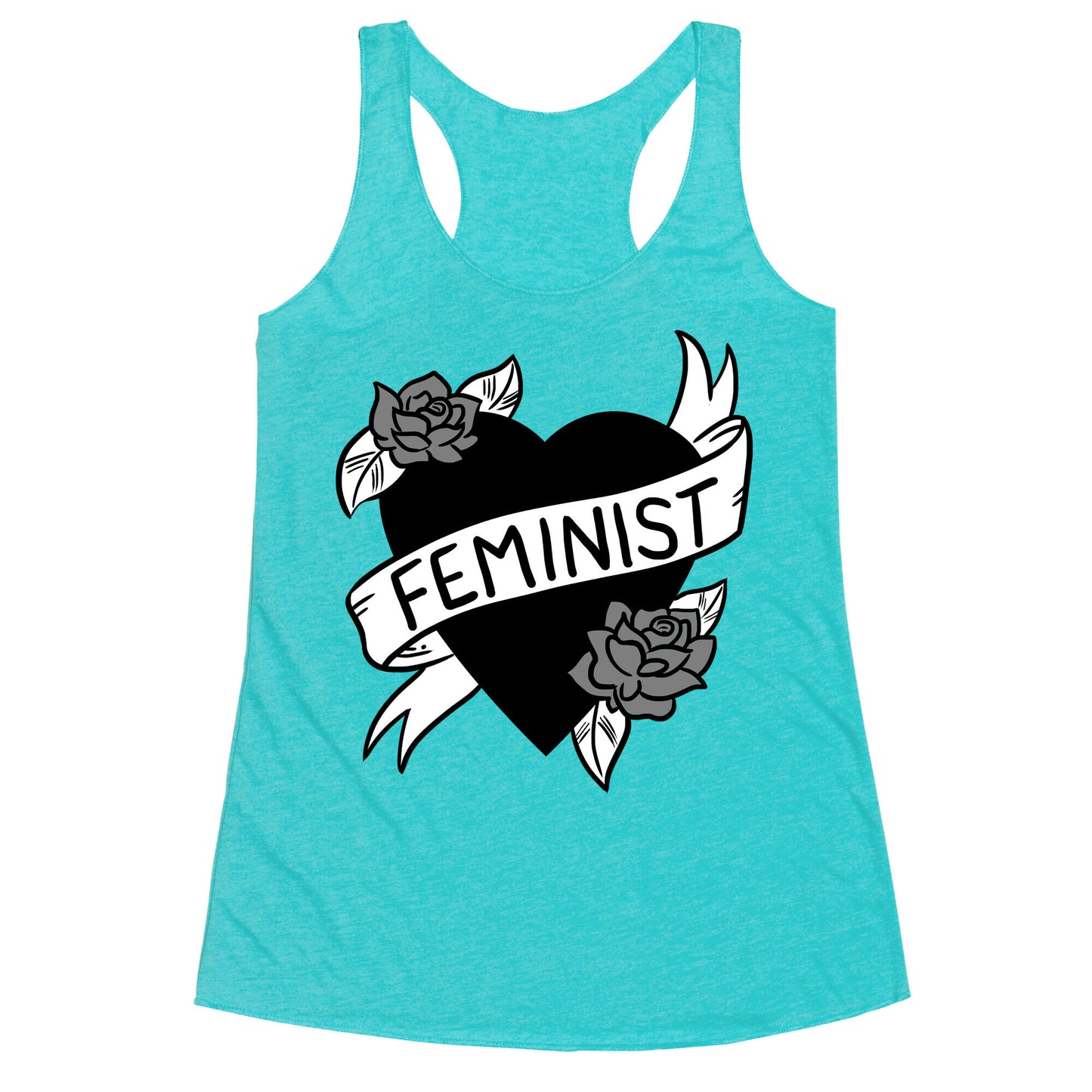 Feminist Heart Racerback Tank