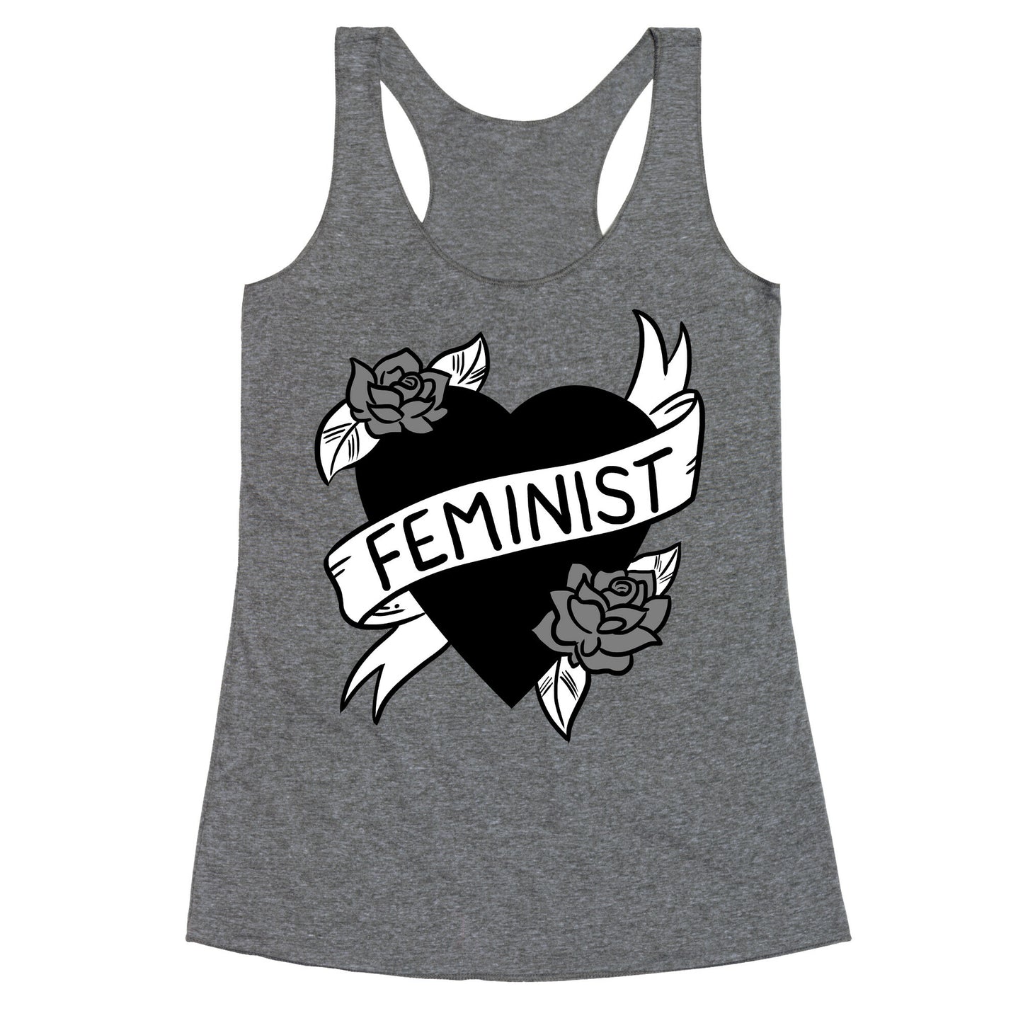 Feminist Heart Racerback Tank