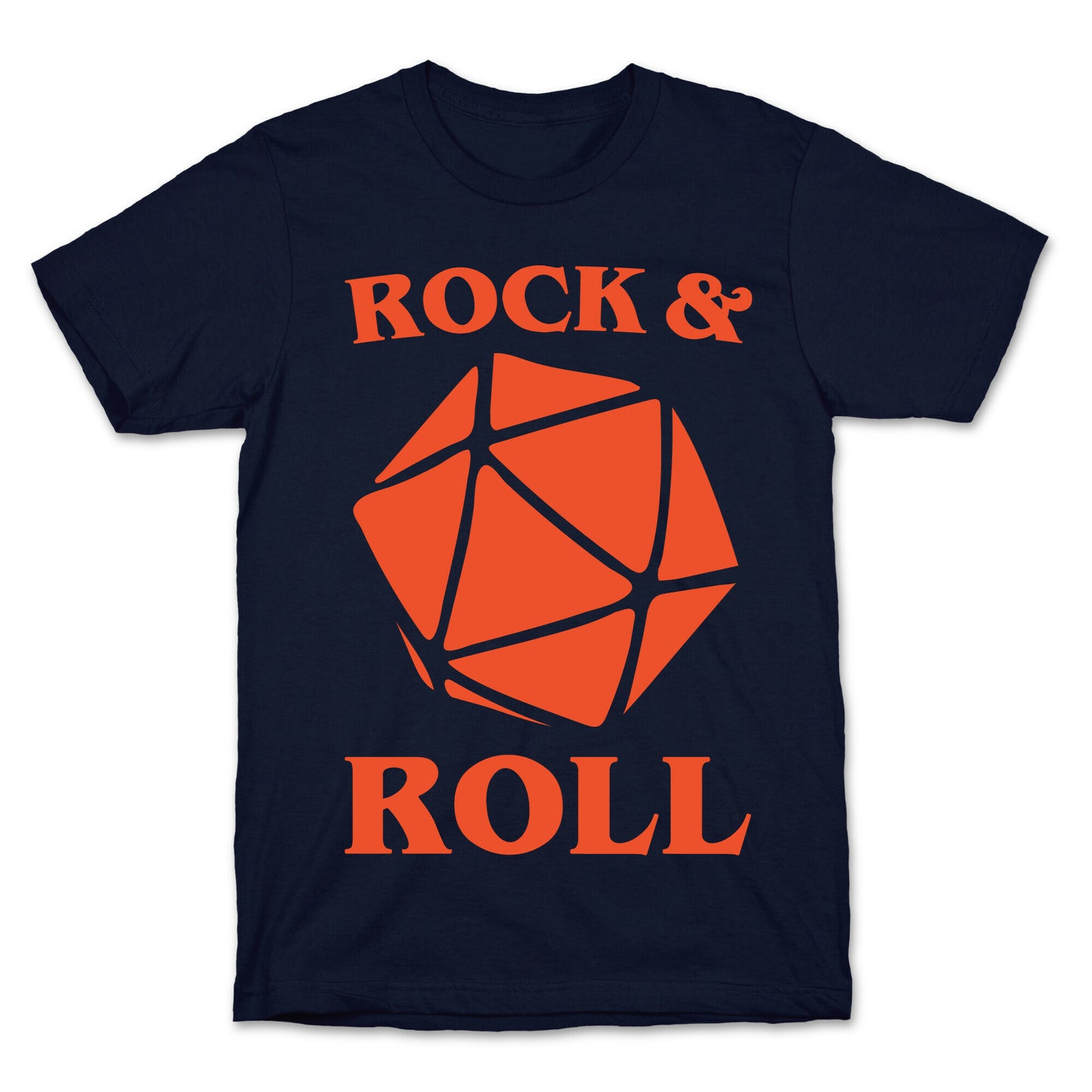 Rock and Roll D & D Parody White Print T-Shirt
