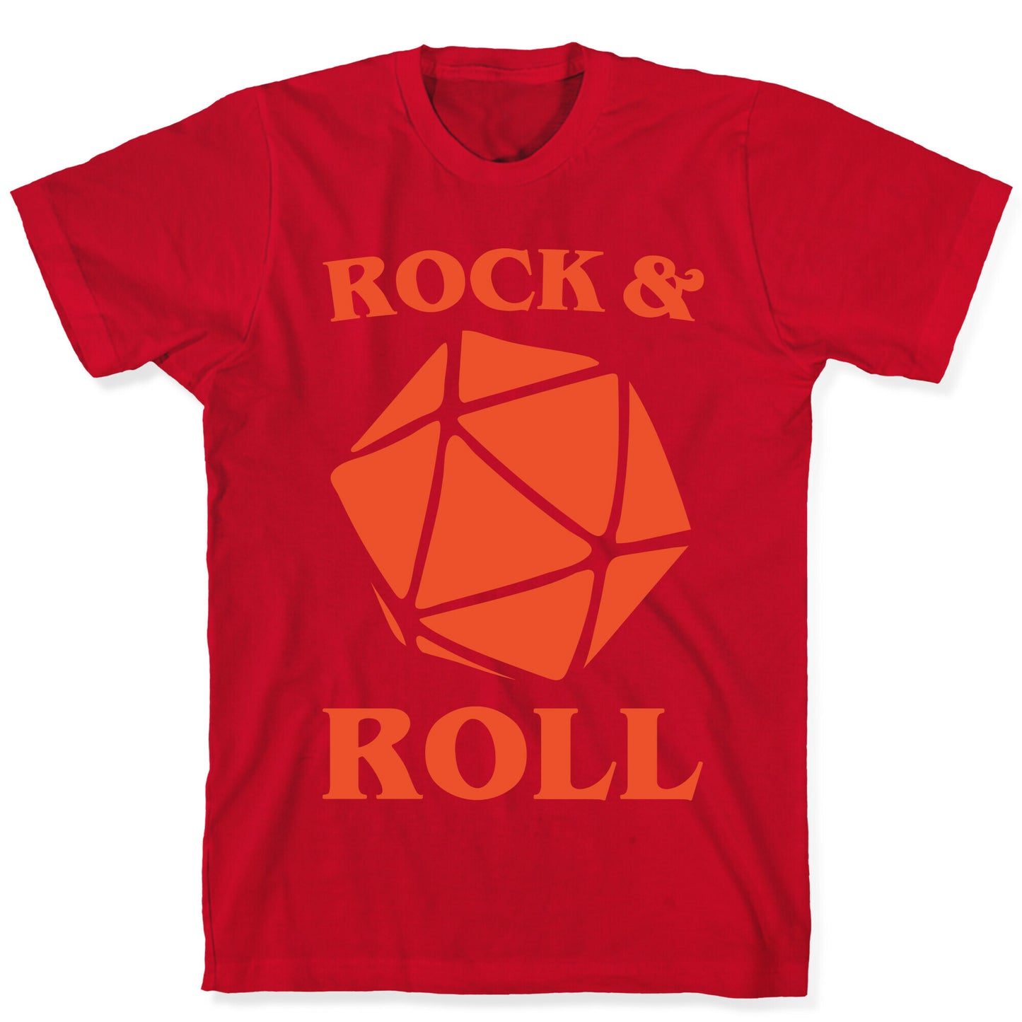 Rock and Roll D & D Parody White Print T-Shirt