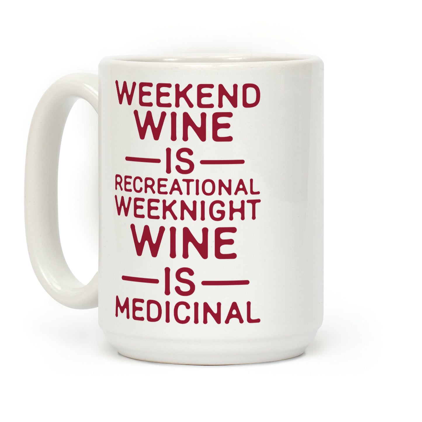 Weekend Wine is Recreational Weeknight Wine is Medicinal Coffee Mug