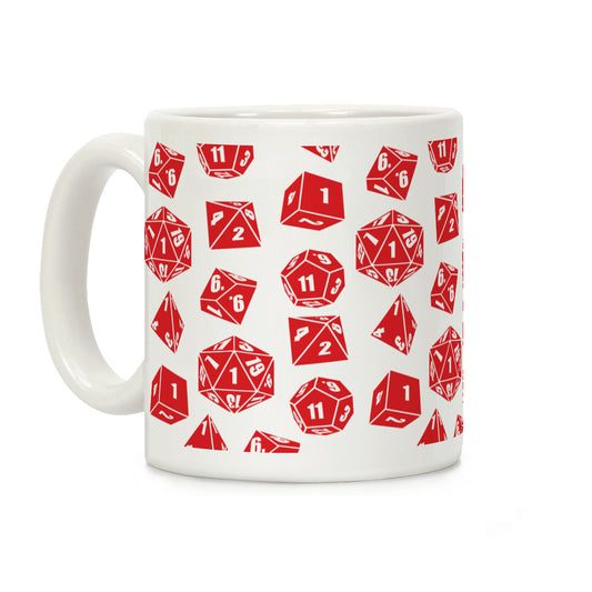 RPG Dice Pattern Coffee Mug