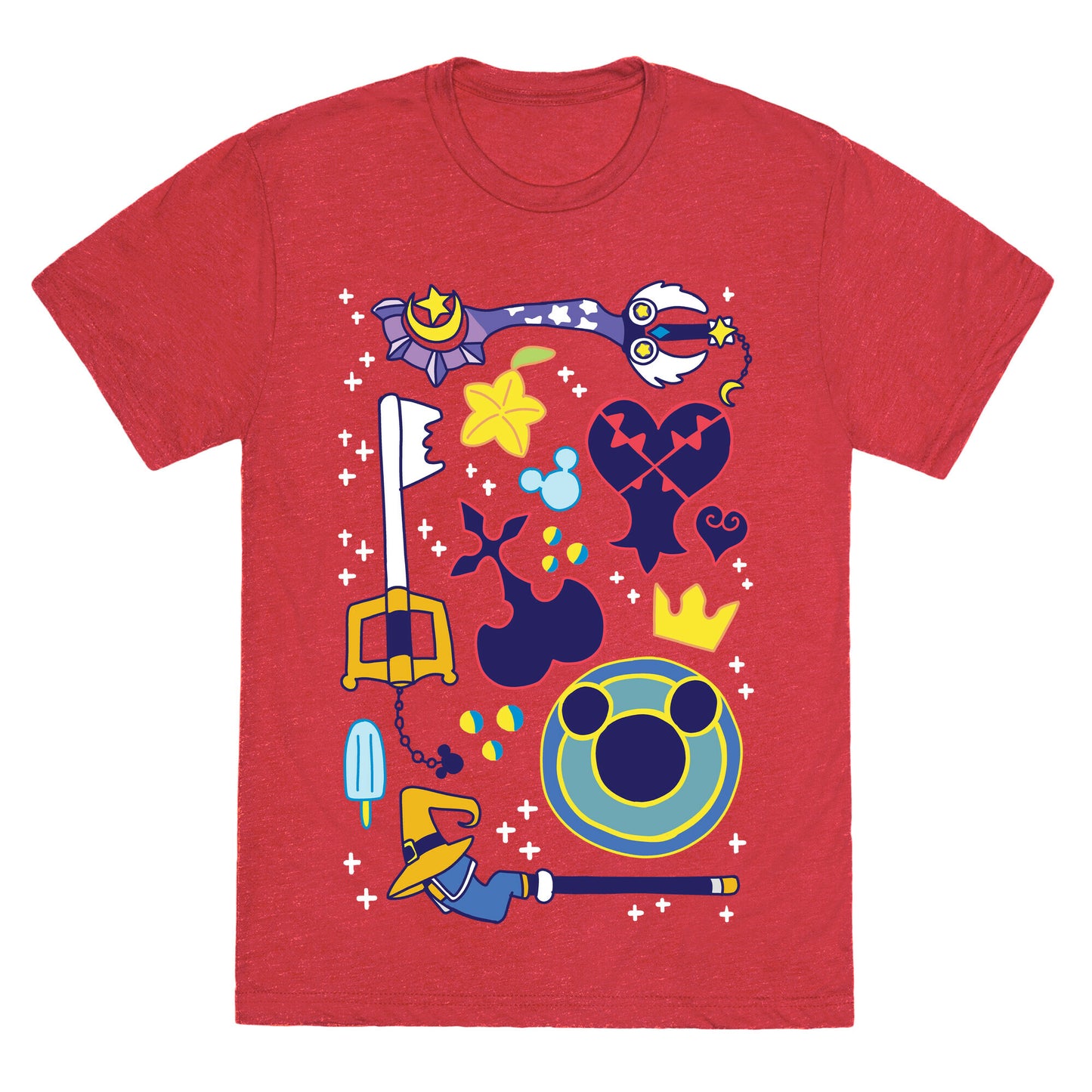 Kingdom Hearts pattern Unisex Triblend Tee