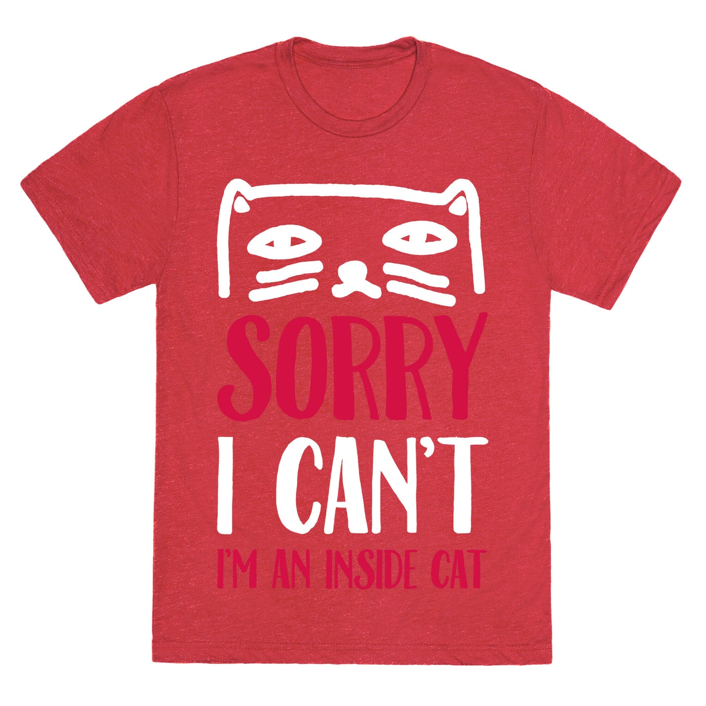 Sorry I Can't I'm An Inside Cat Unisex Triblend Tee