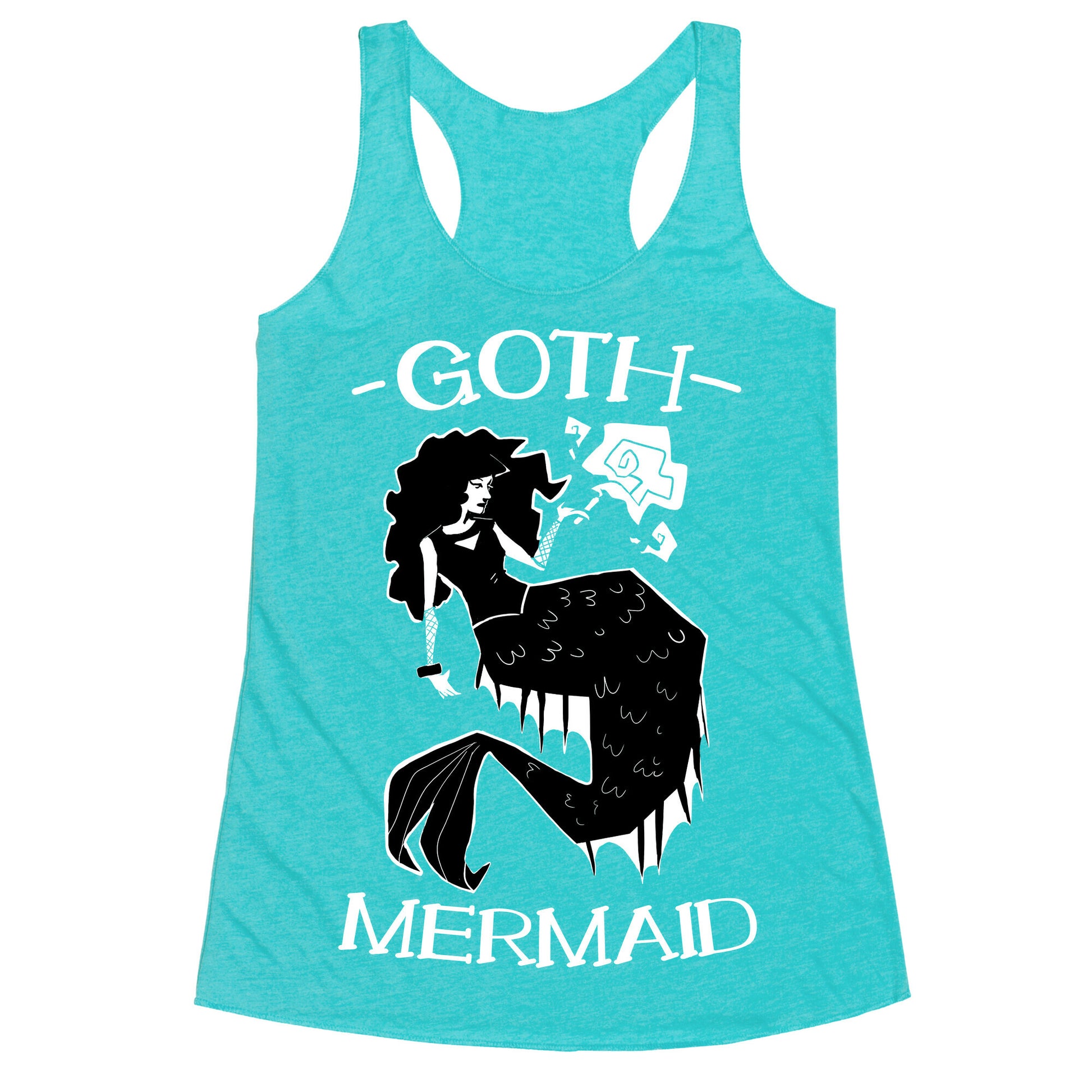 Goth Mermaid Racerback Tank