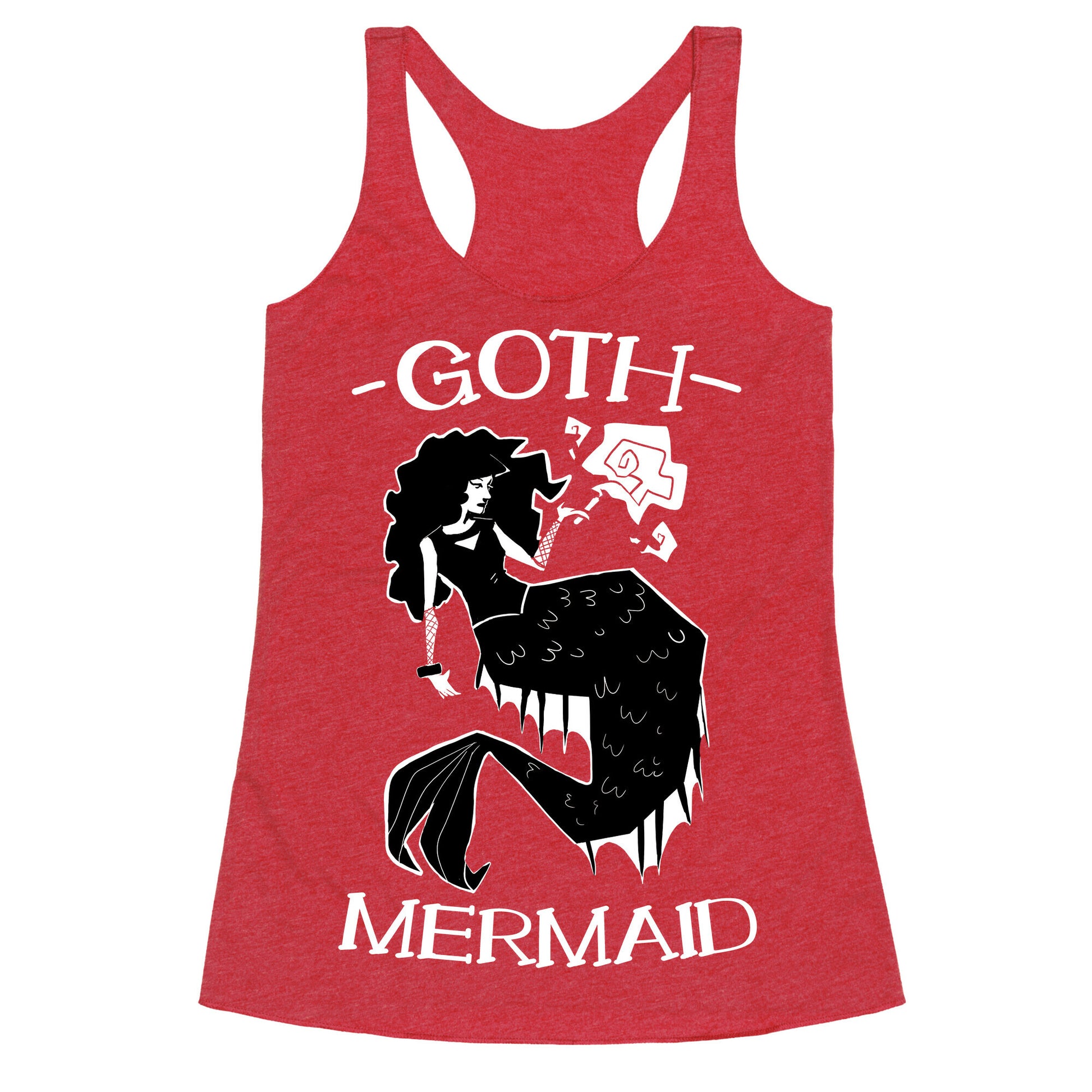 Goth Mermaid Racerback Tank