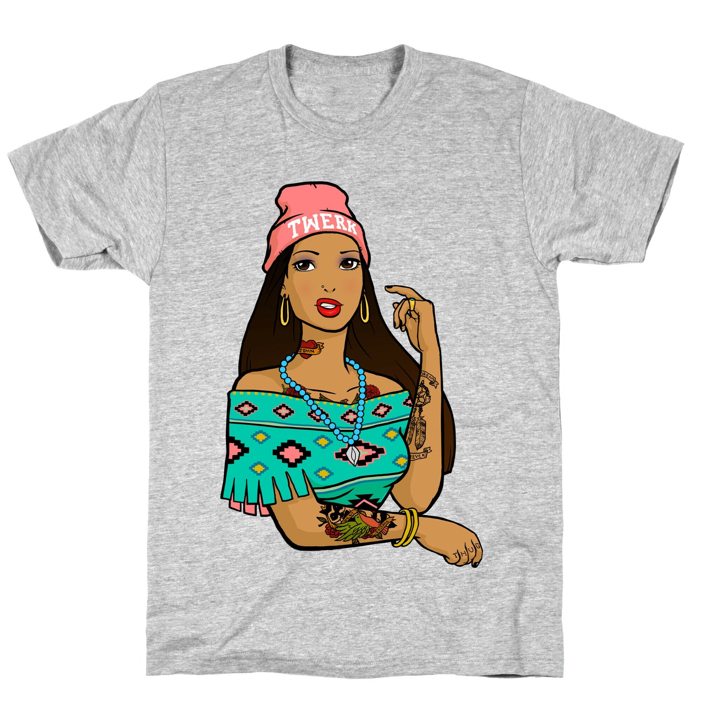 Hipster Pocahontas T-Shirt
