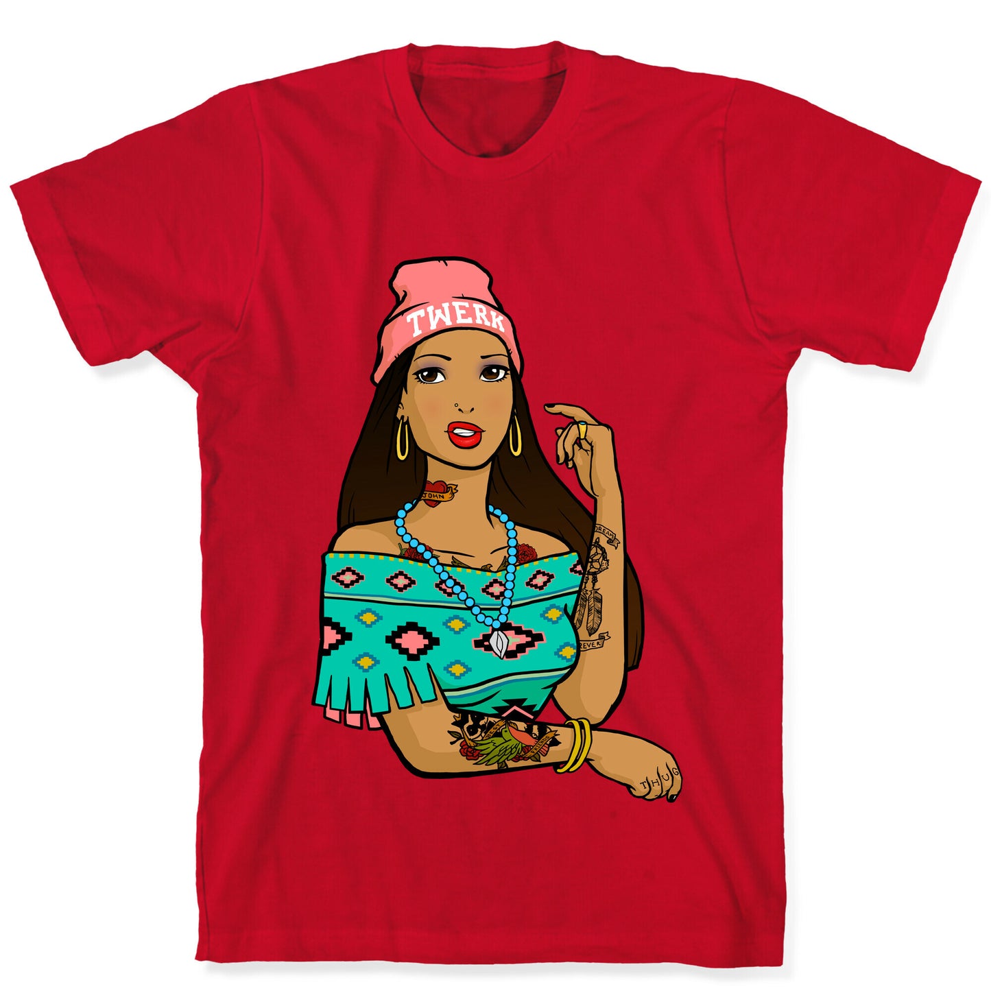 Hipster Pocahontas T-Shirt