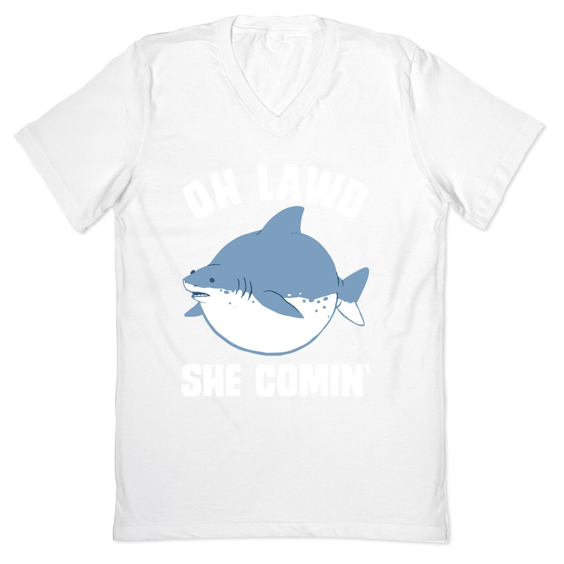 Oh Lawd She Comin' Shark V-Neck