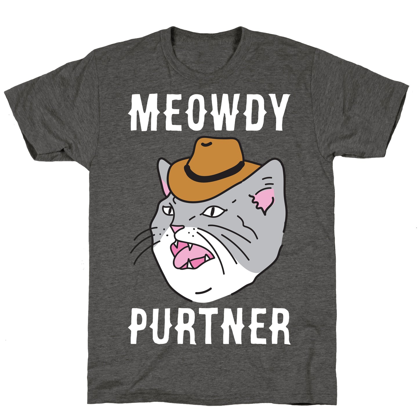 Meowdy Purtner Cowboy Cat Unisex Triblend Tee