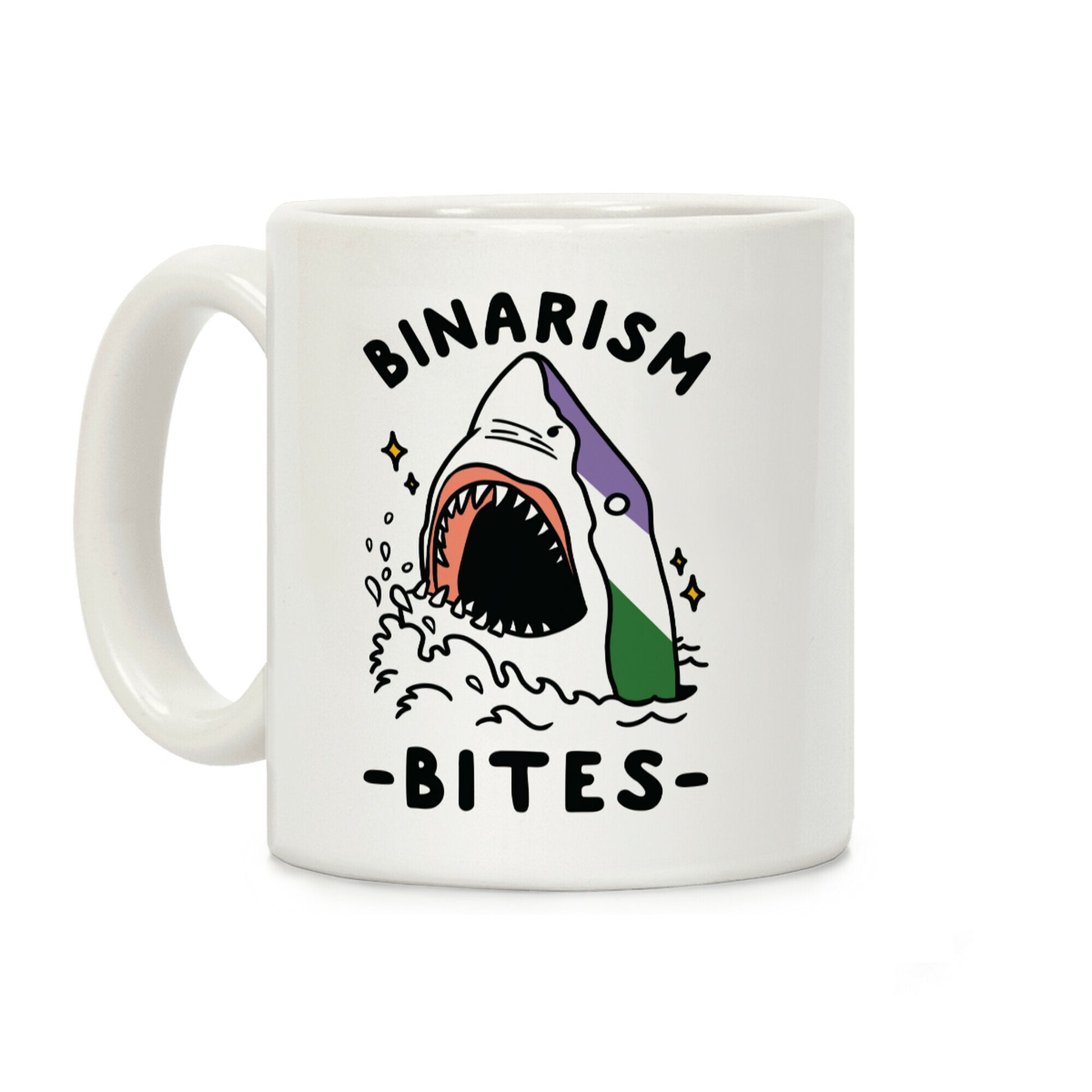 Binarism Bites Genderqueer Coffee Mug