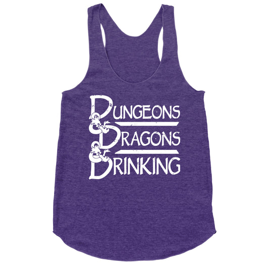 Dungeons & Dragons & Drinking Racerback Tank