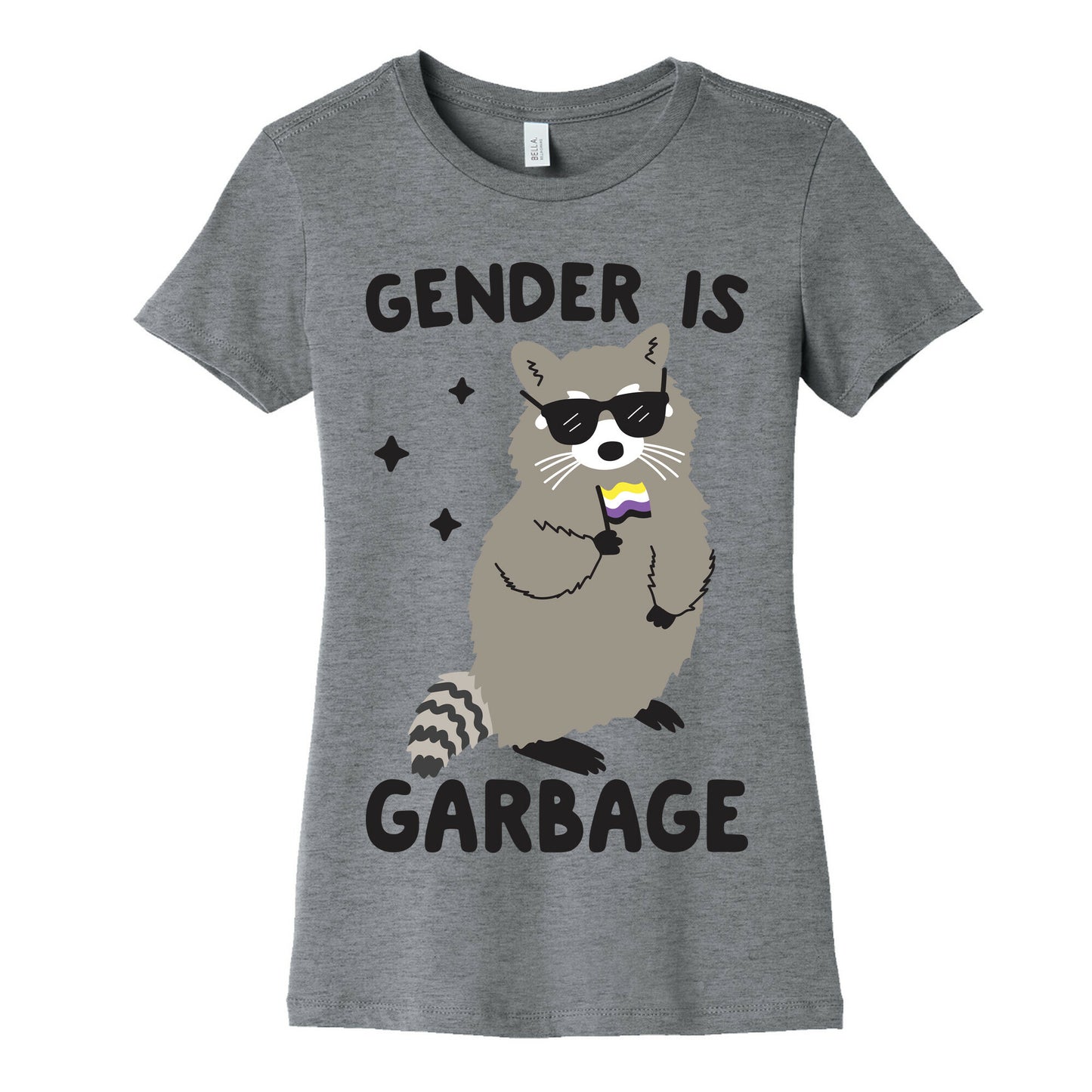 Gender Is Garbage Non-binary Raccoon Women's Cotton Tee