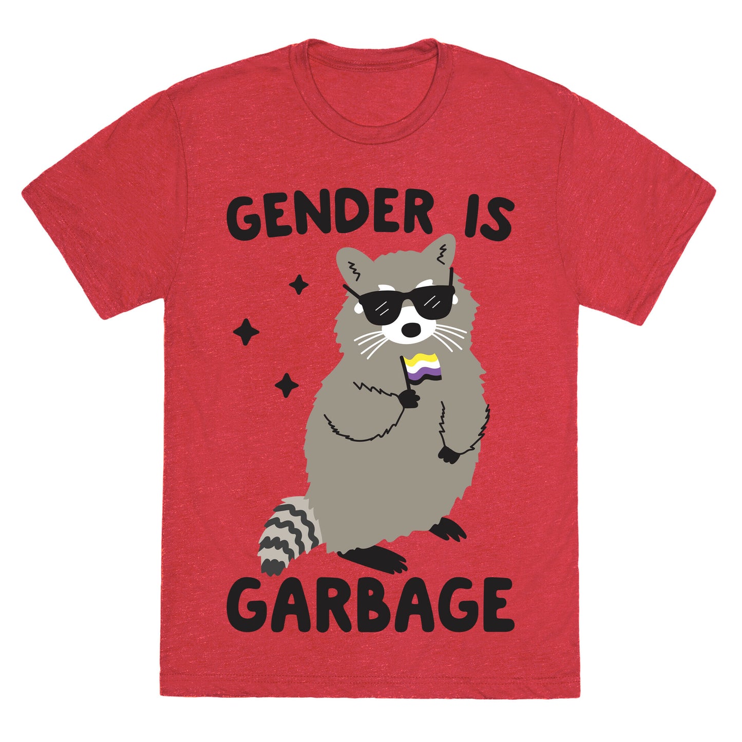 Gender Is Garbage Non-binary Raccoon Unisex Triblend Tee