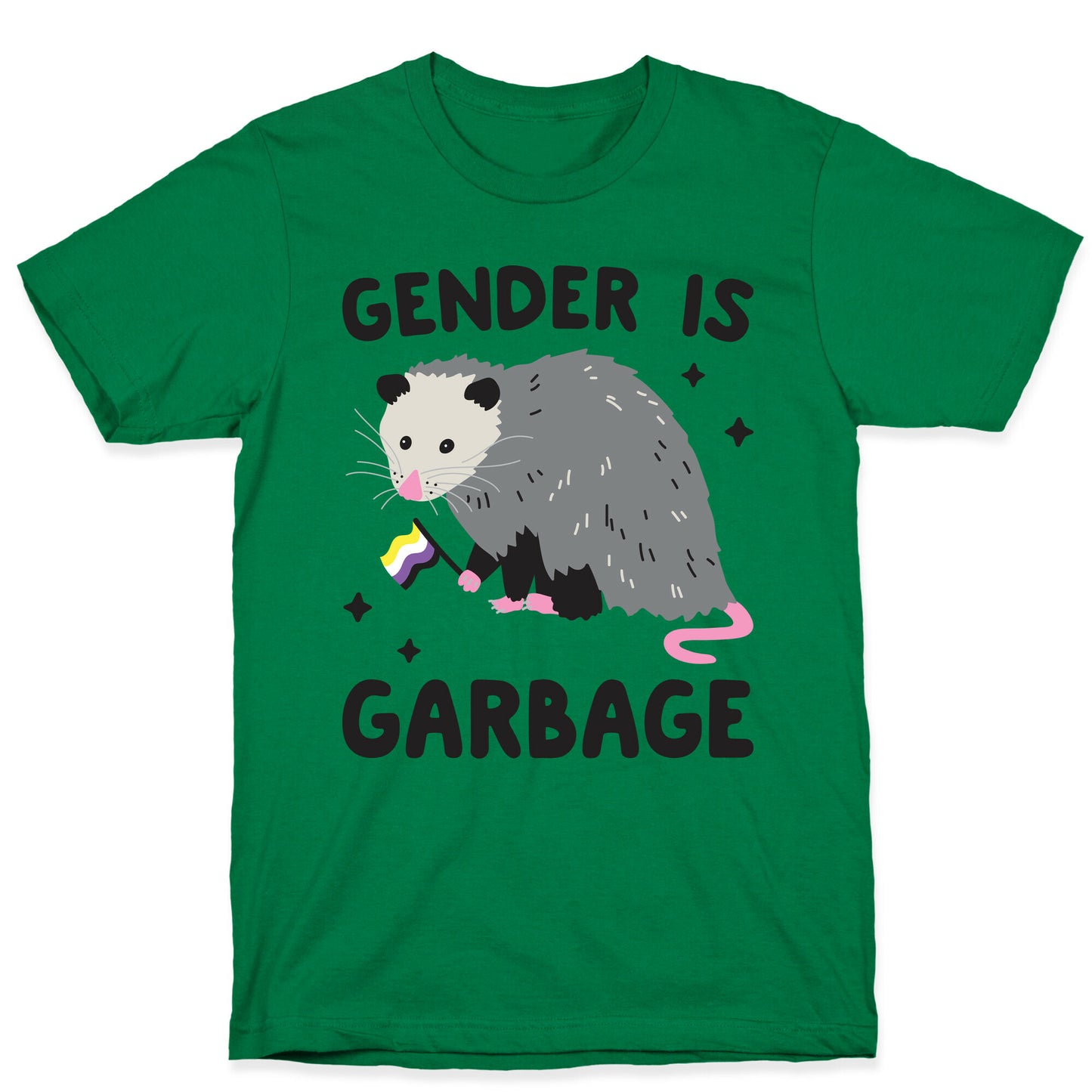 Gender Is Garbage Non-binary Opossum T-Shirt