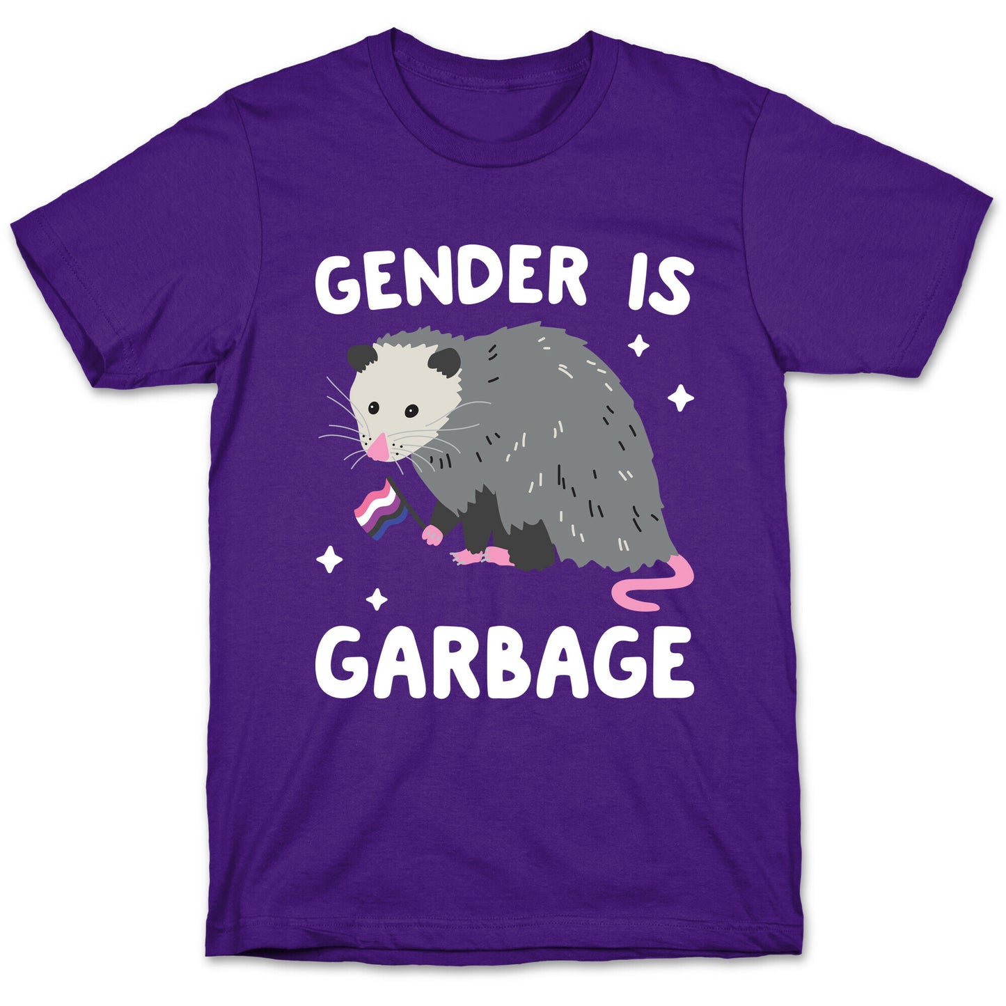 Gender Is Garbage Gender Fluid Opossum T-Shirt