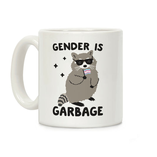 Gender Is Garbage Trans Raccoon Coffee Mug