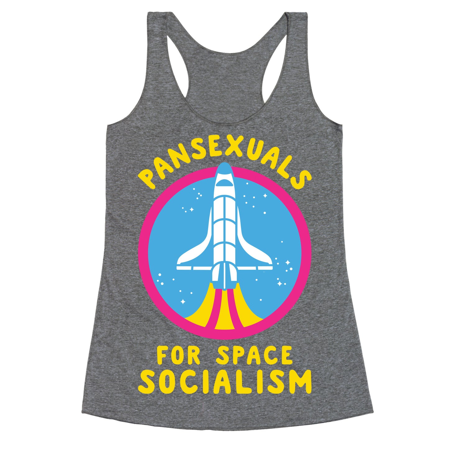 Pansexuals For Space Socialism Racerback Tank