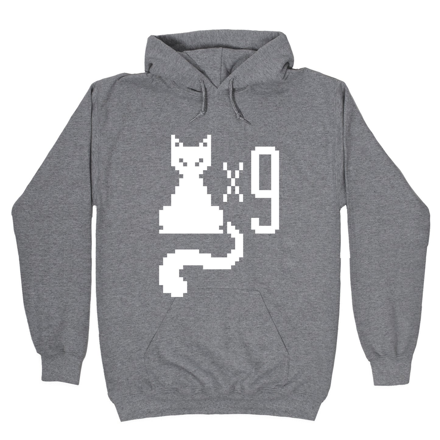 Retro Cat 9 lives Hoodie
