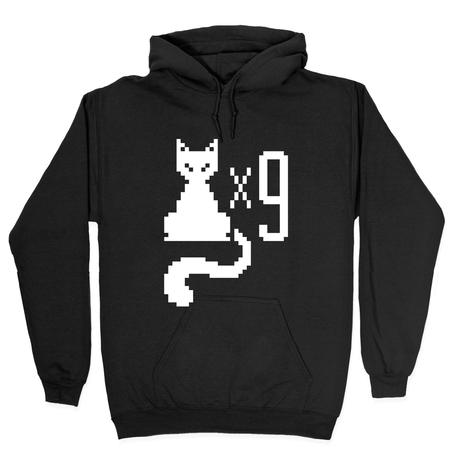 Retro Cat 9 lives Hoodie
