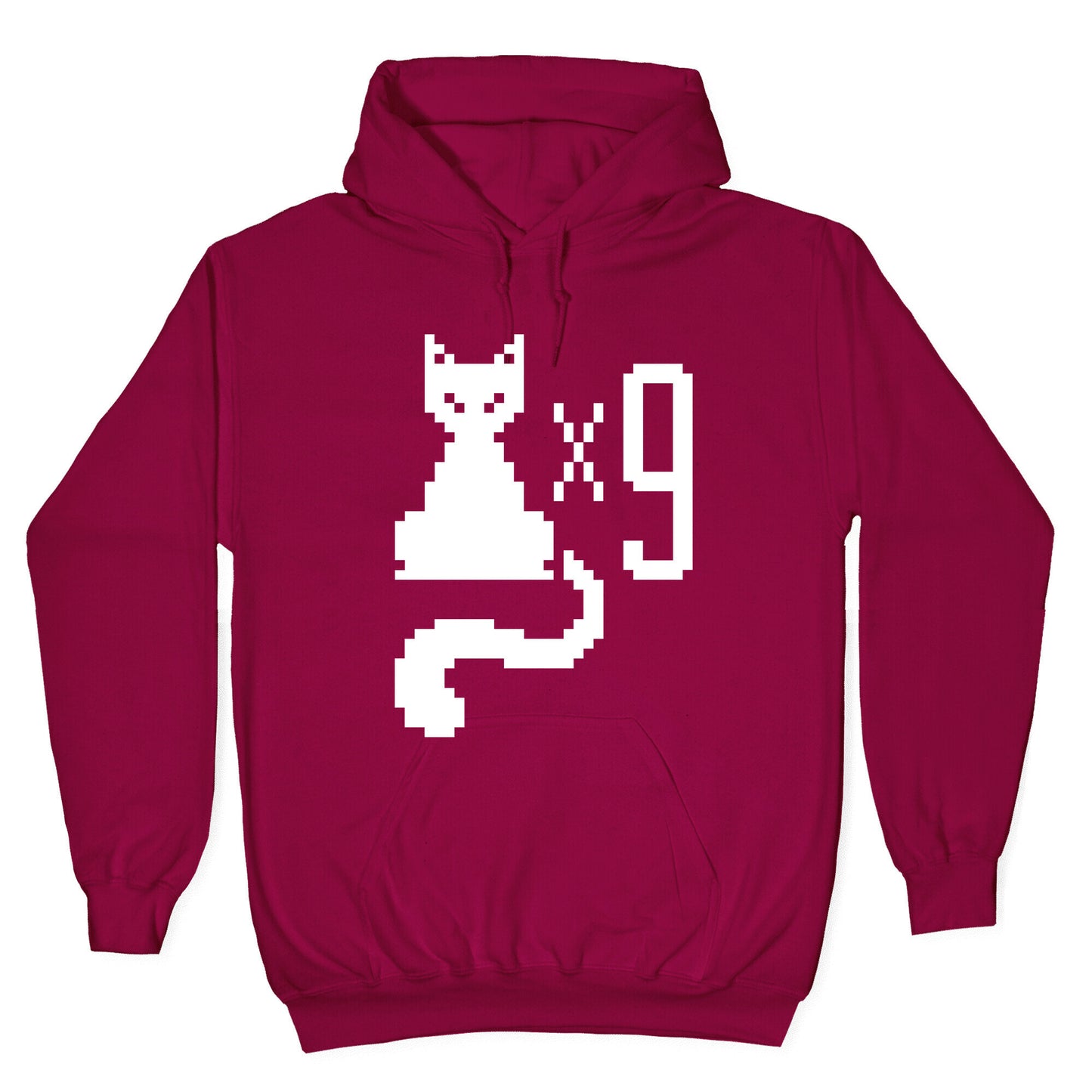 Retro Cat 9 lives Hoodie