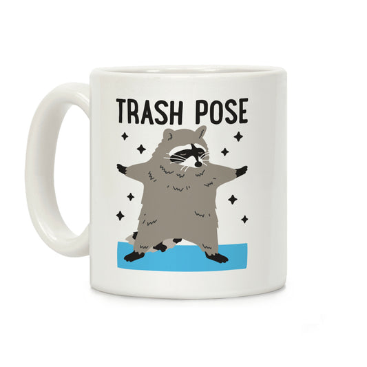 Trash Pose Raccoon Coffee Mug