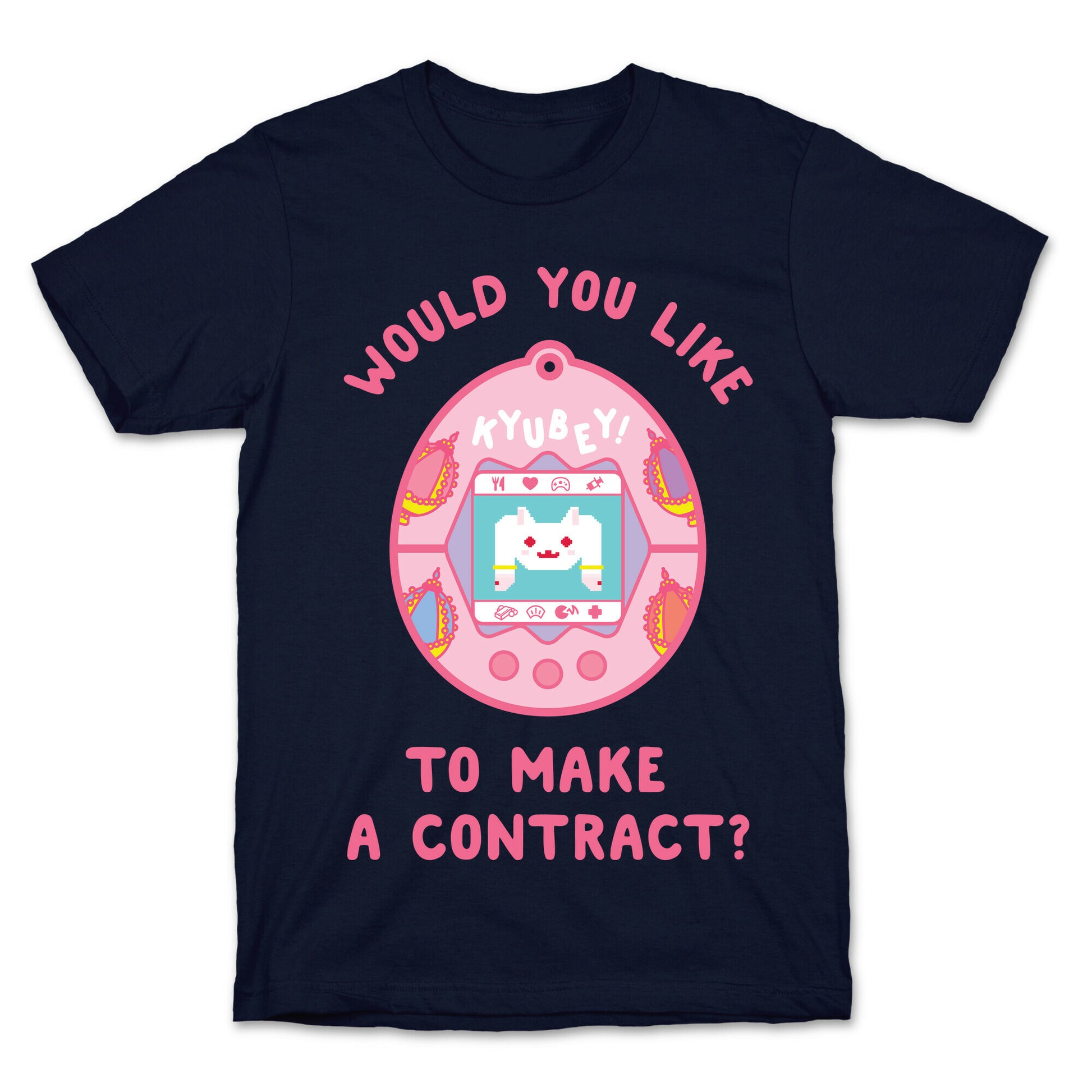 Kyubey Digital Pet Would You Like To Make a Contract? T-Shirt