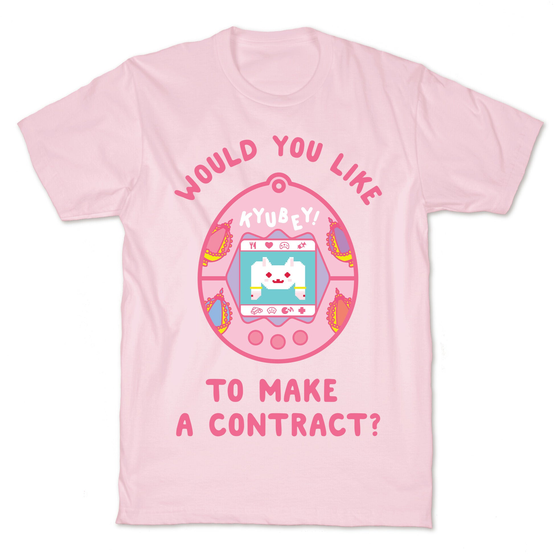 Kyubey Digital Pet Would You Like To Make a Contract? T-Shirt
