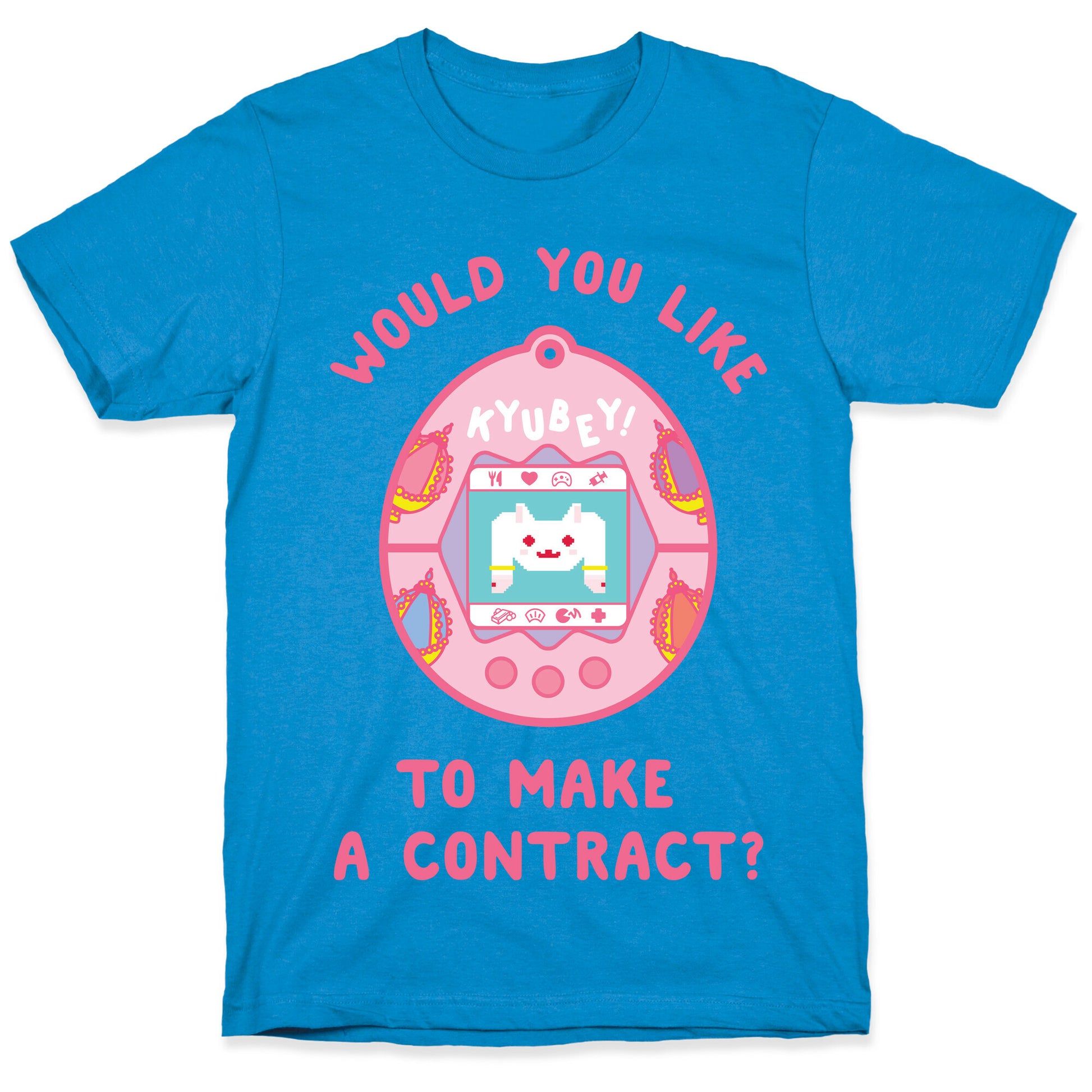 Kyubey Digital Pet Would You Like To Make a Contract? T-Shirt