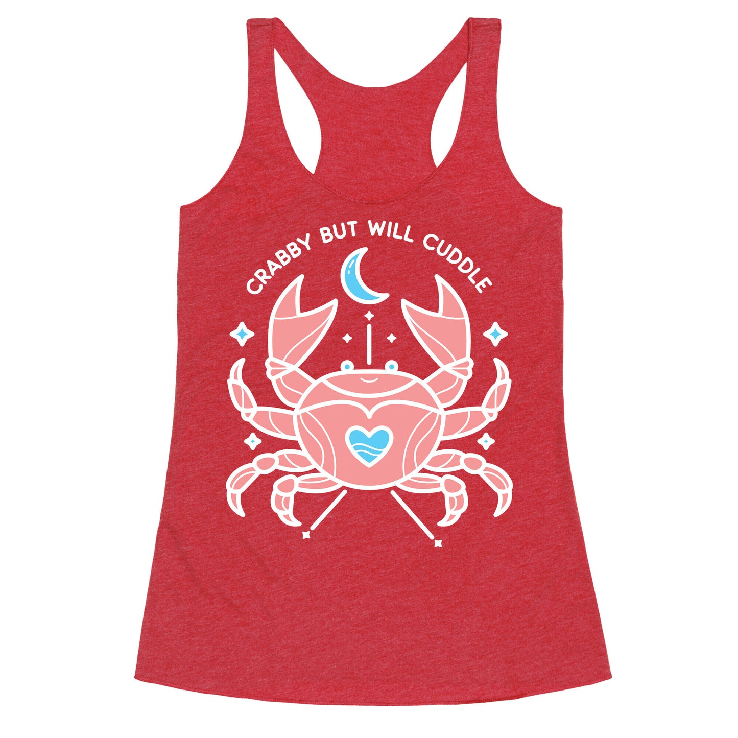 Crabby But Will Cuddle Cancer Crab Racerback Tank