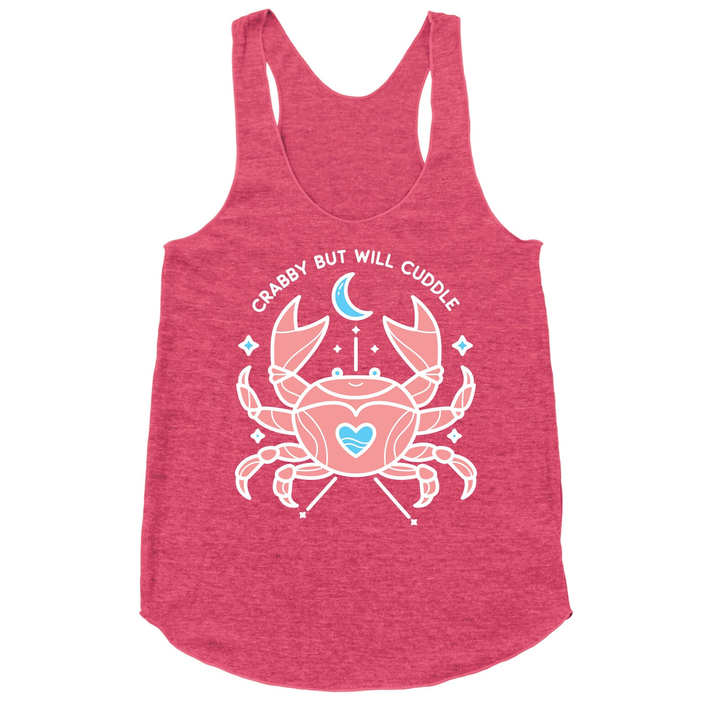 Crabby But Will Cuddle Cancer Crab Racerback Tank